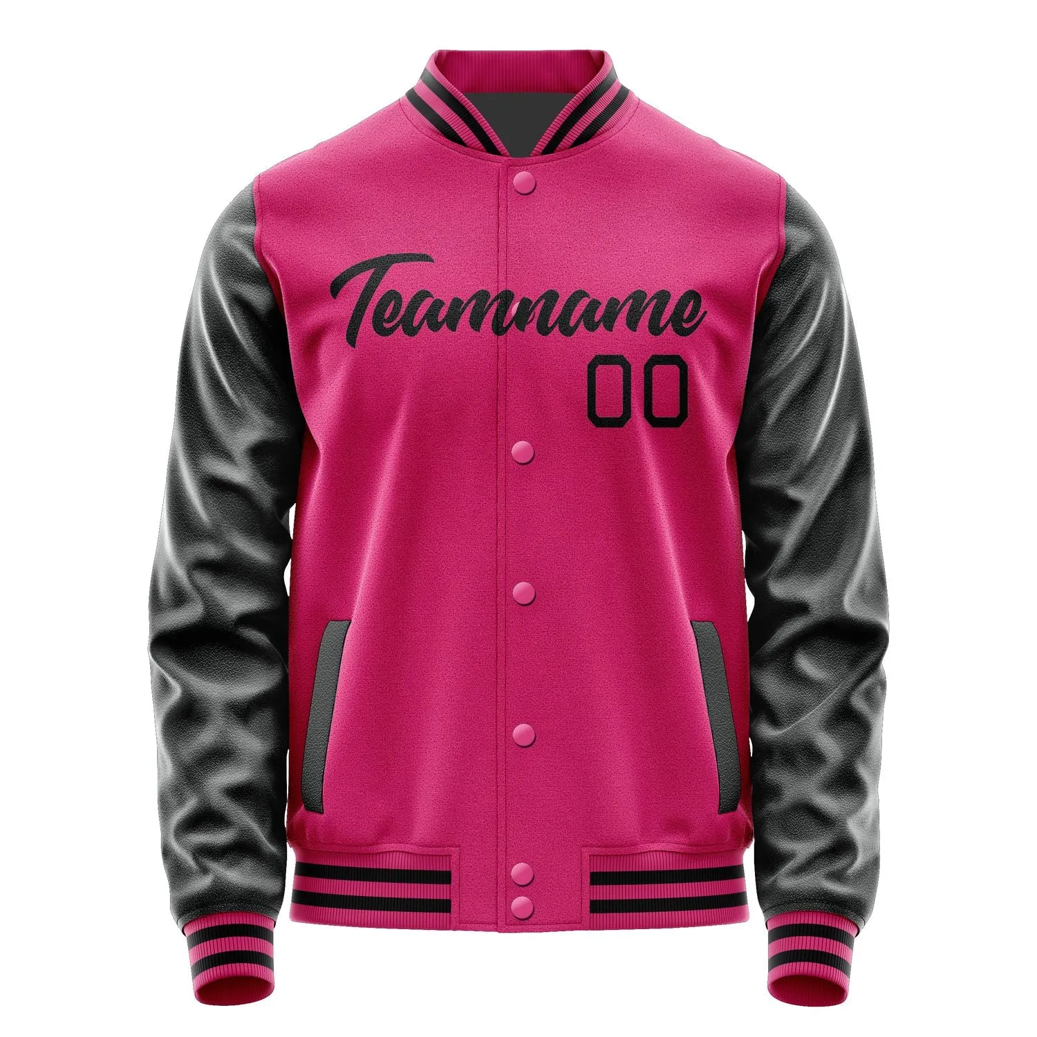 Custom Pink Black Jacket sold by Tailorly product image thumbnail 2