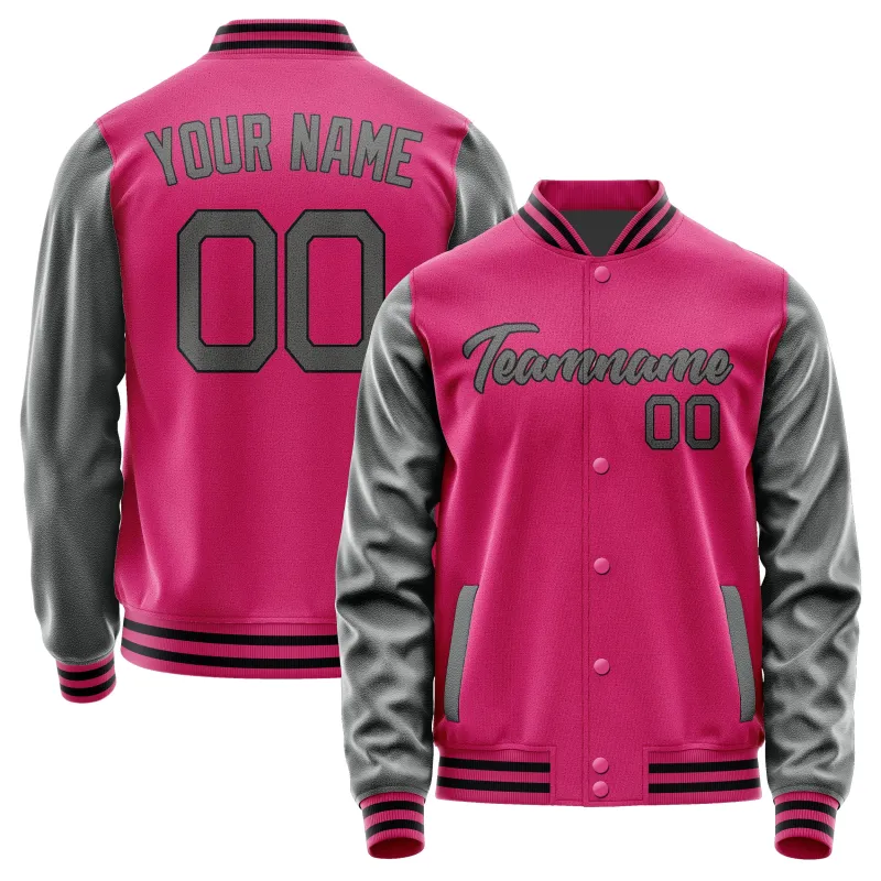 Custom Pink Dark Grey Jacket sold by Tailorly