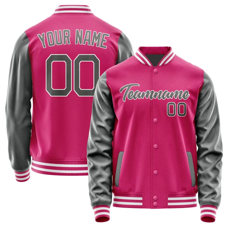 Custom Pink Dark Grey Jacket sold by Tailorly