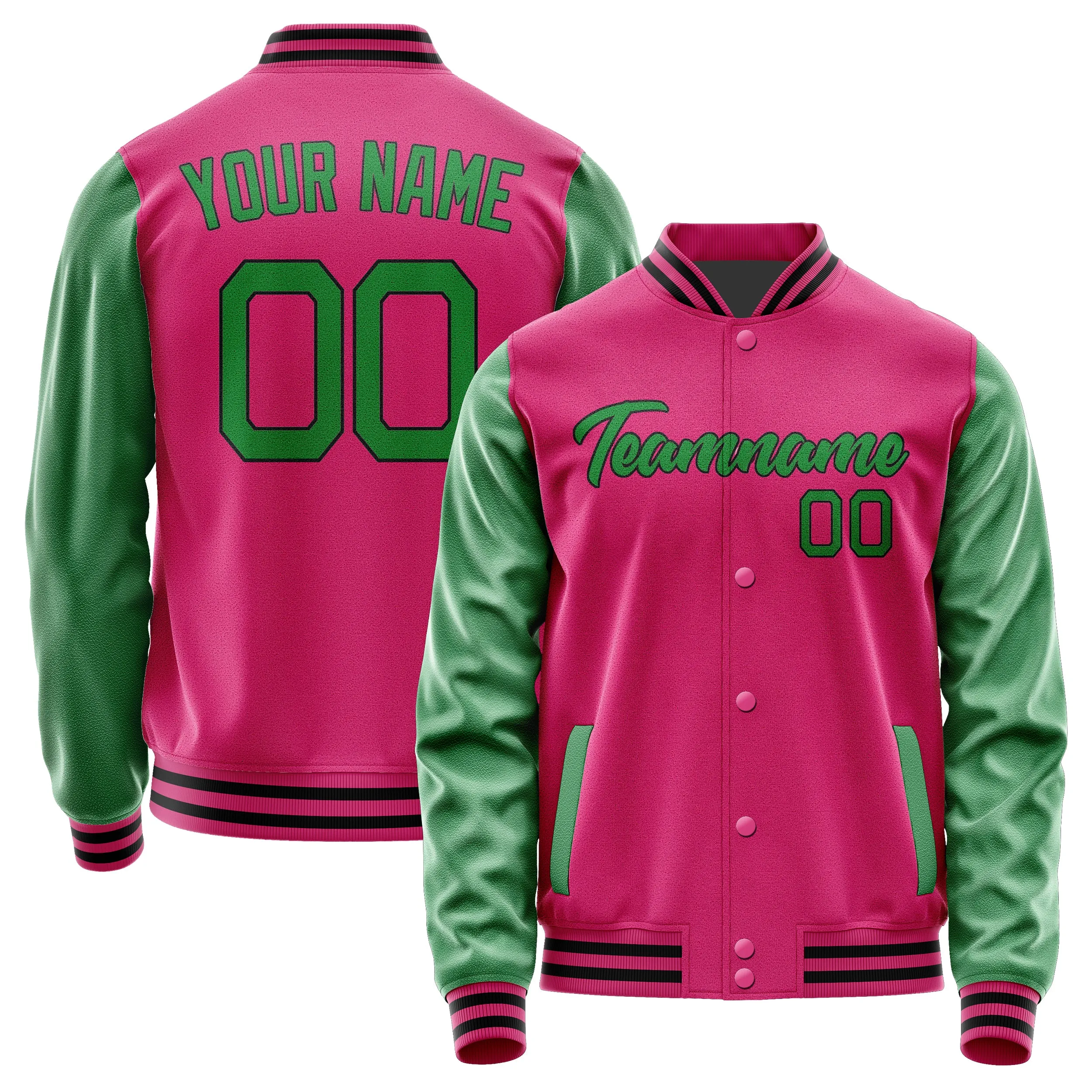 Custom Pink Emerald Green Jacket sold by Tailorly