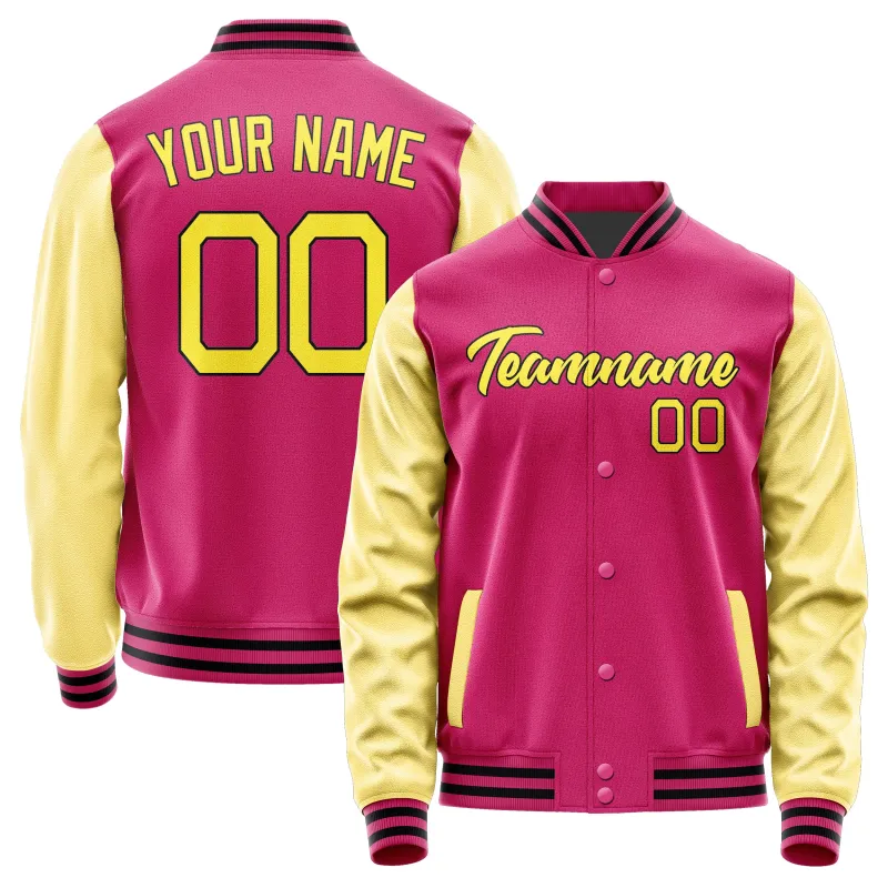 Custom Pink Light Yellow Jacket sold by Tailorly