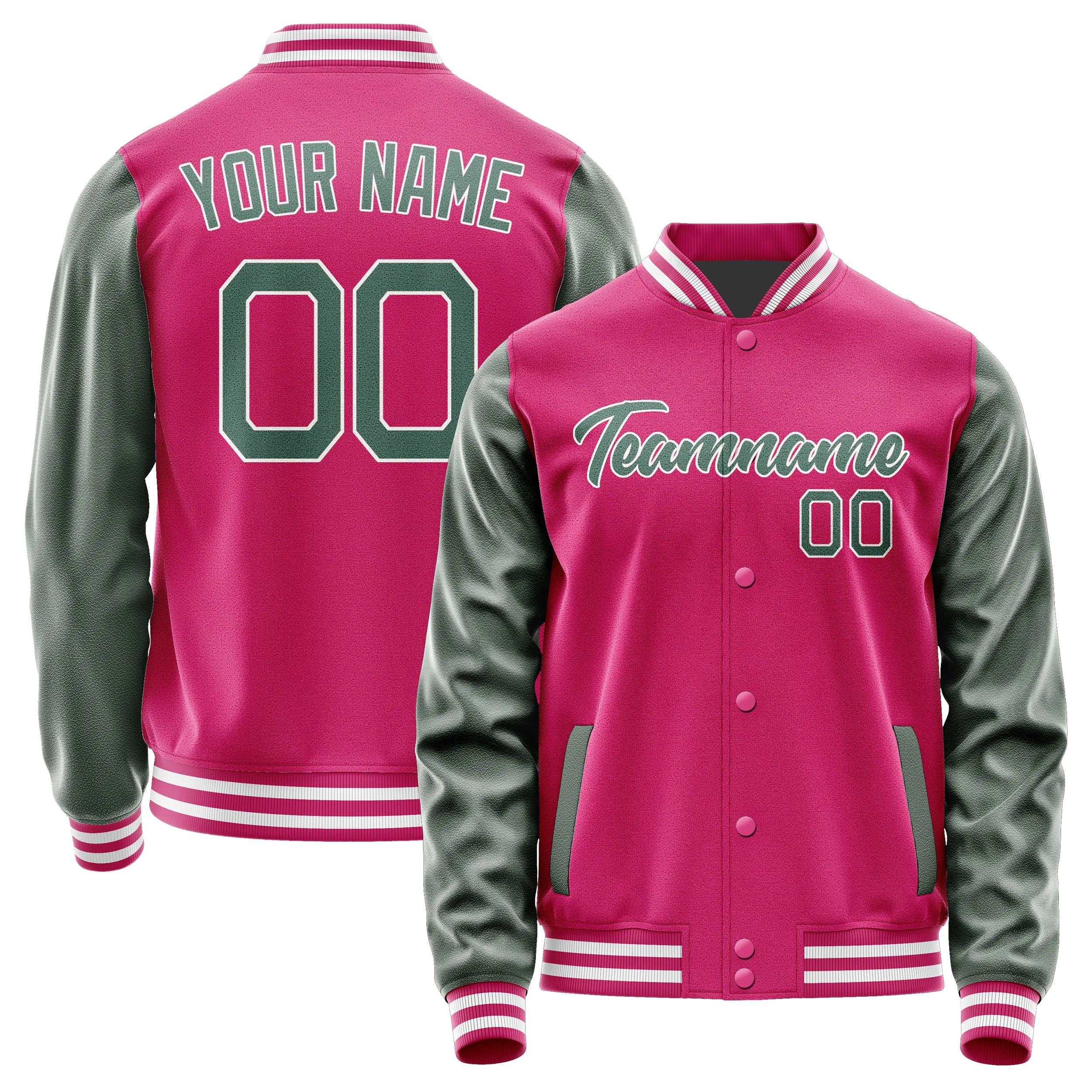 Custom Pink Blue Green Jacket sold by Tailorly