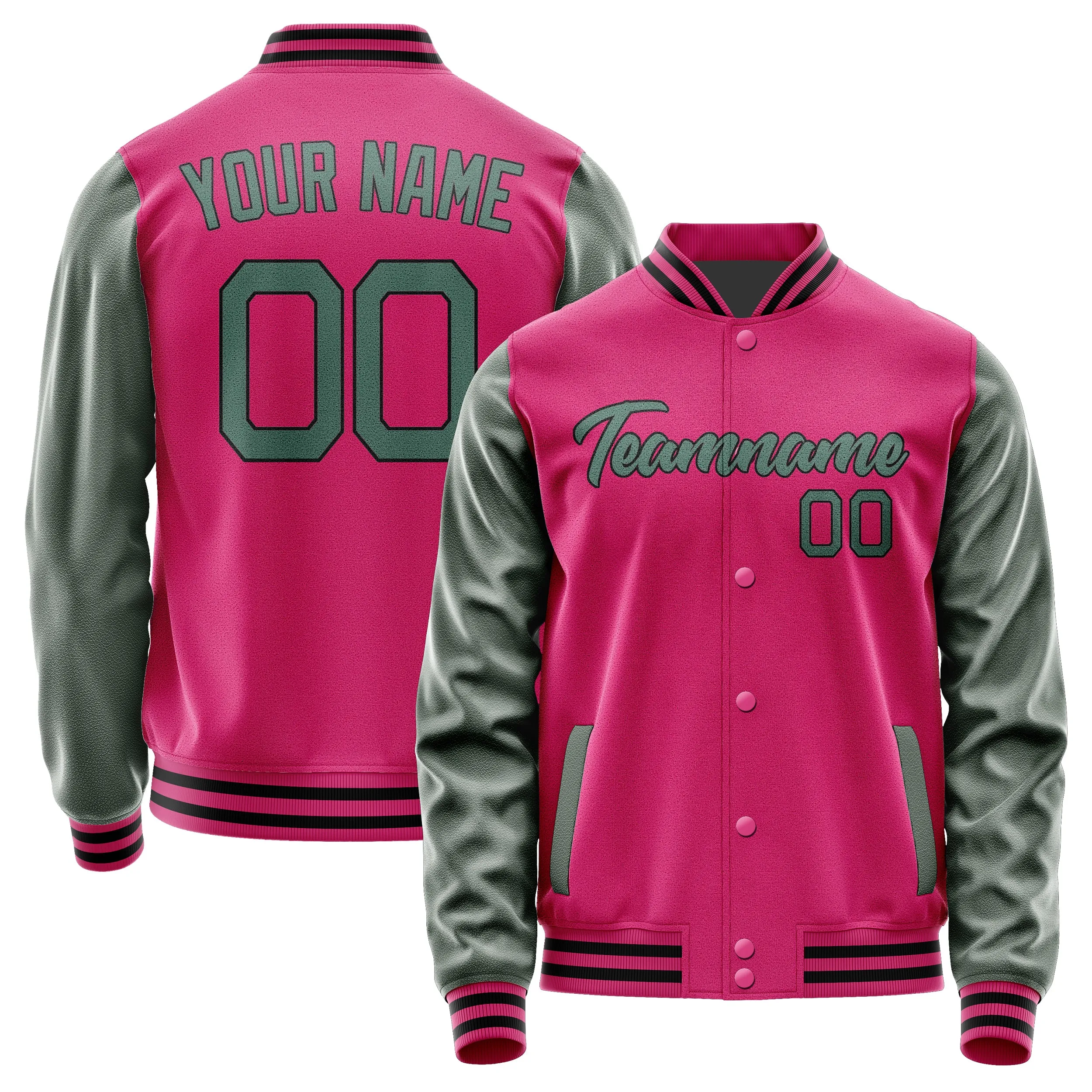 Custom Pink Blue Green Jacket sold by Tailorly