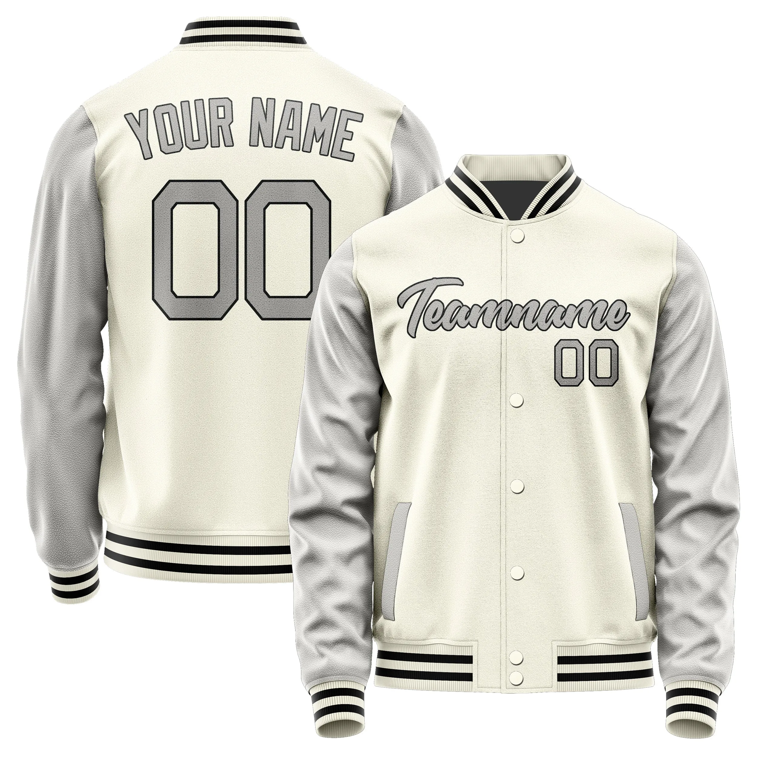 Custom Cream Gray Jacket sold by Tailorly