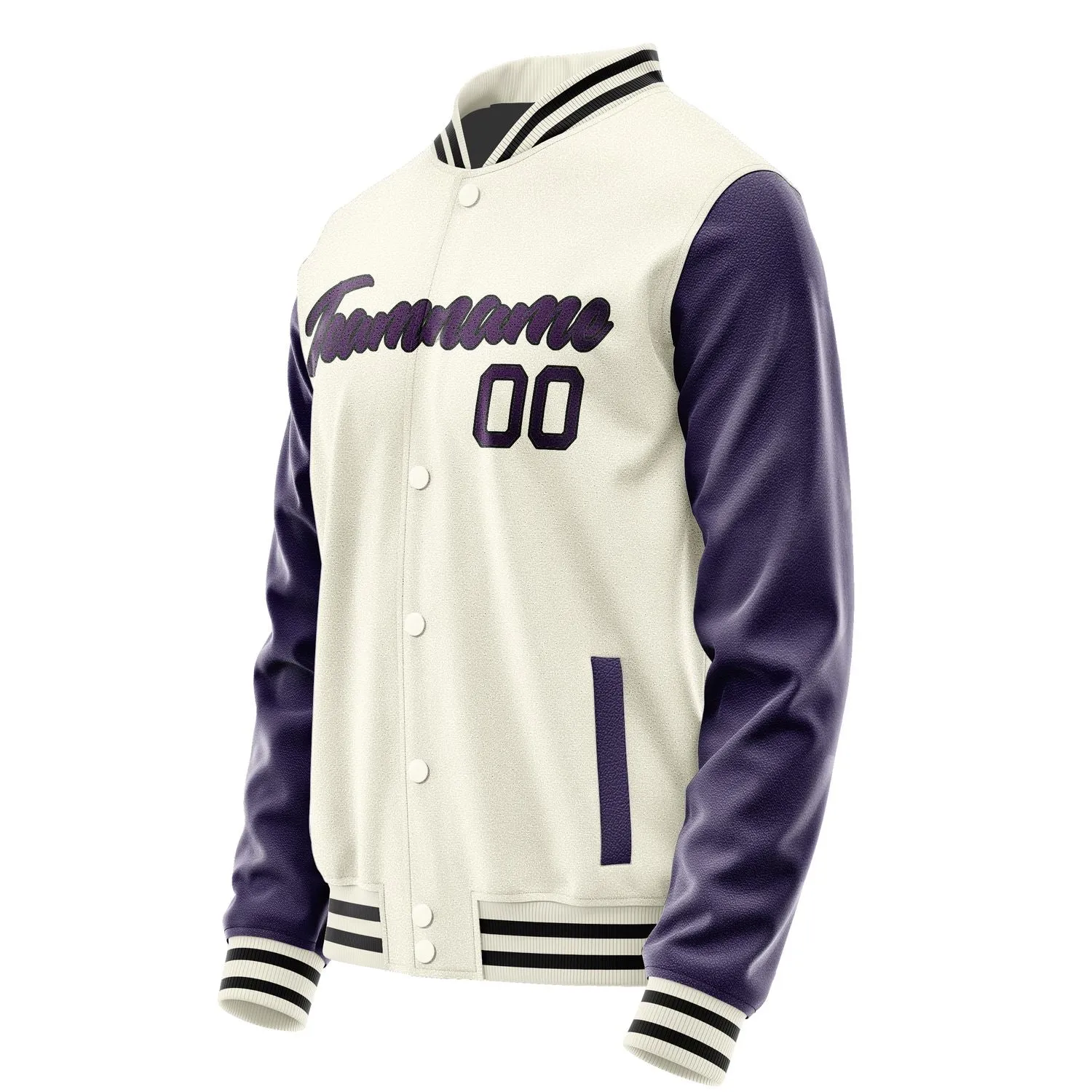 Custom Cream Purple Jacket sold by Tailorly product image thumbnail 3