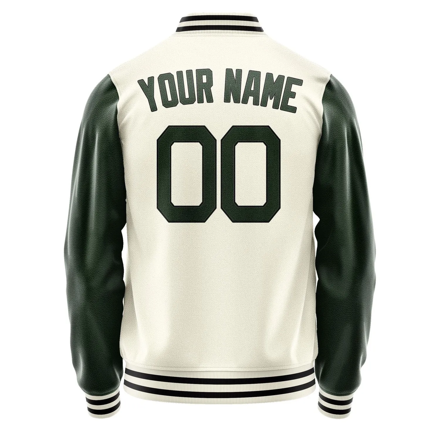 Custom Cream Dark Green Jacket sold by Tailorly product image thumbnail 4