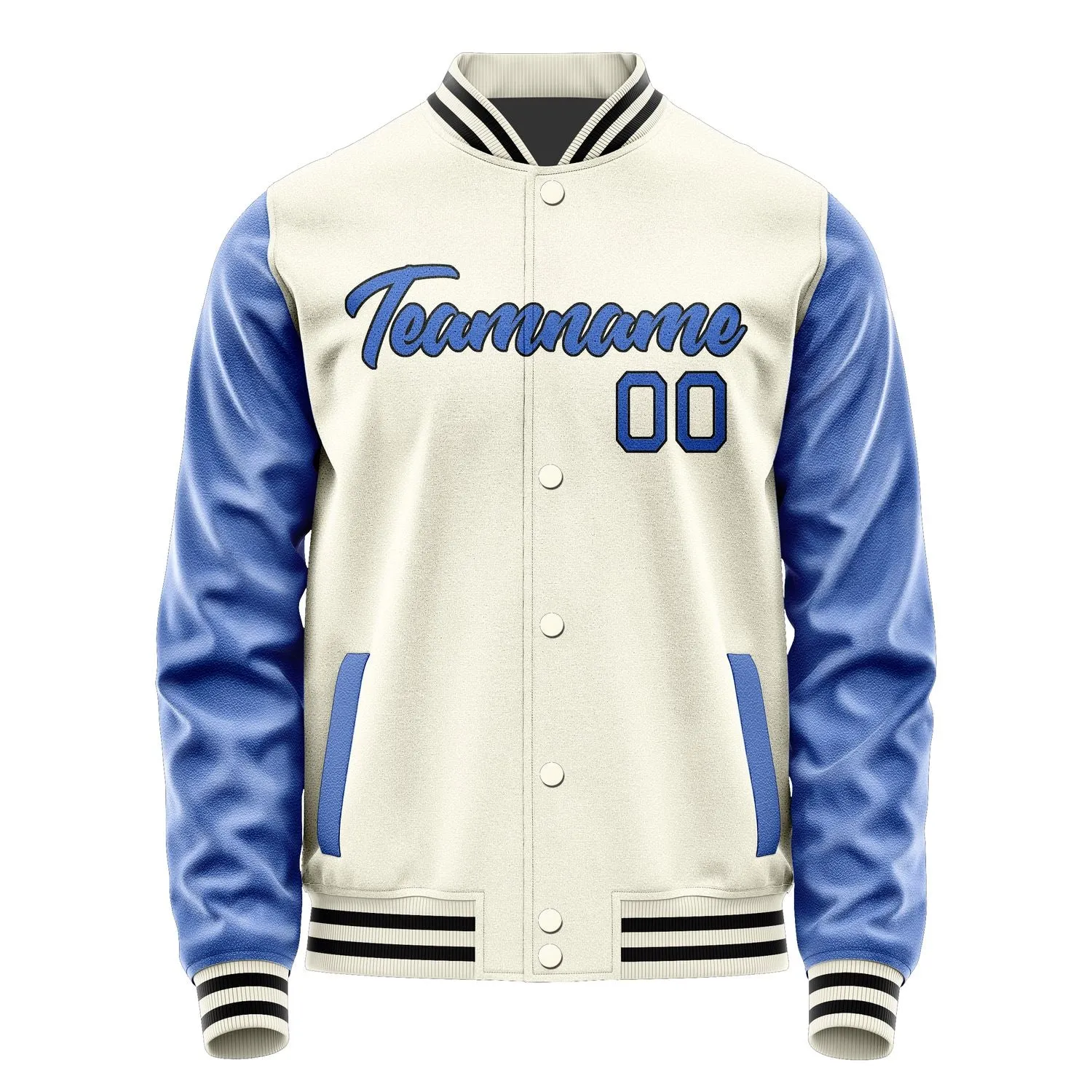 Custom Cream Sky Blue Jacket sold by Tailorly product image thumbnail 2