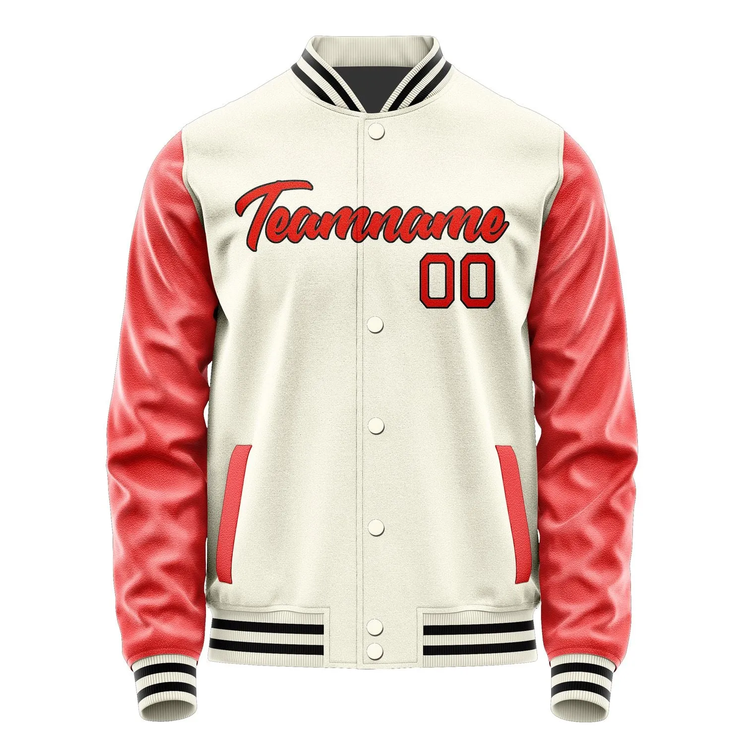 Custom Cream Orange Red Jacket sold by Tailorly product image thumbnail 2