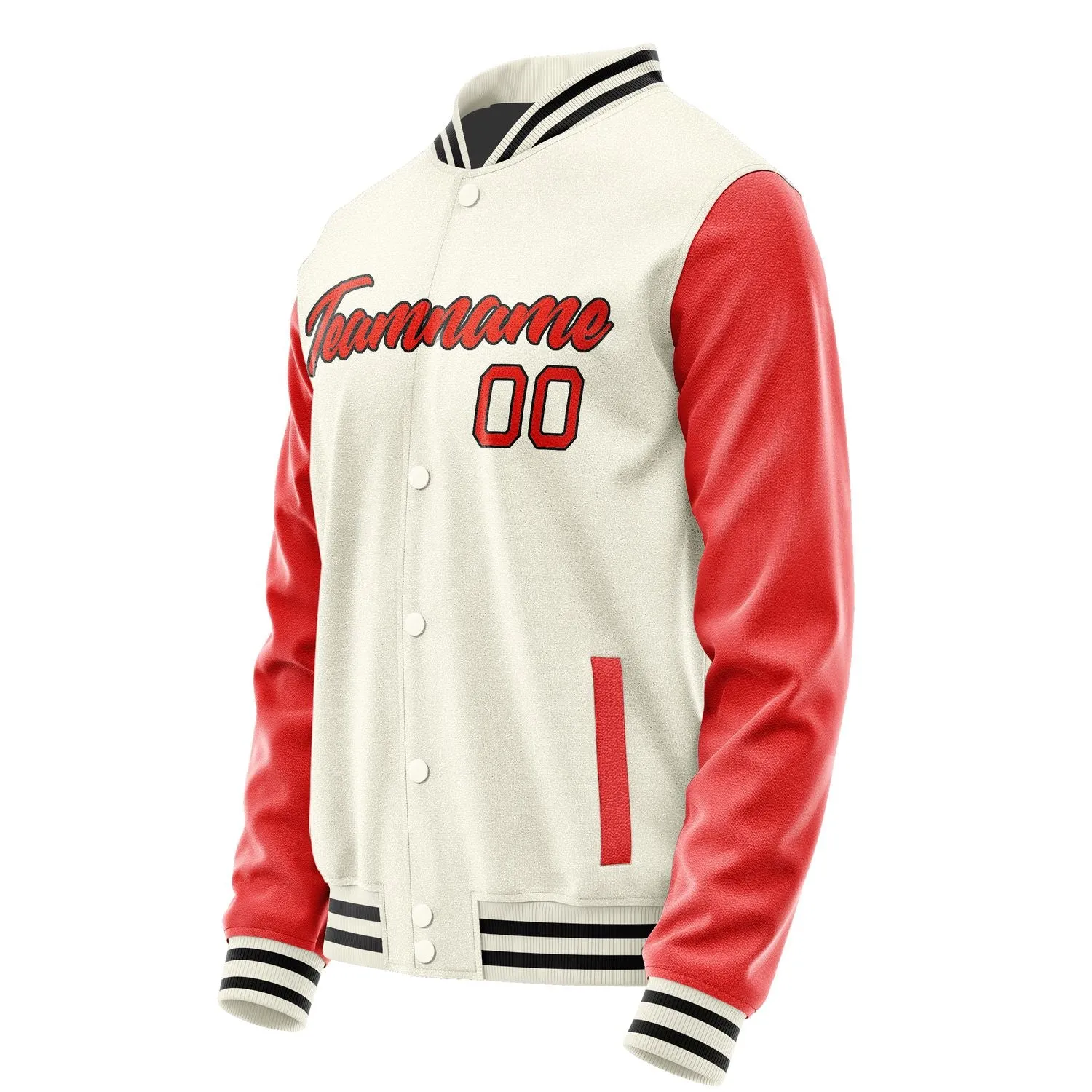 Custom Cream Orange Red Jacket sold by Tailorly product image thumbnail 3