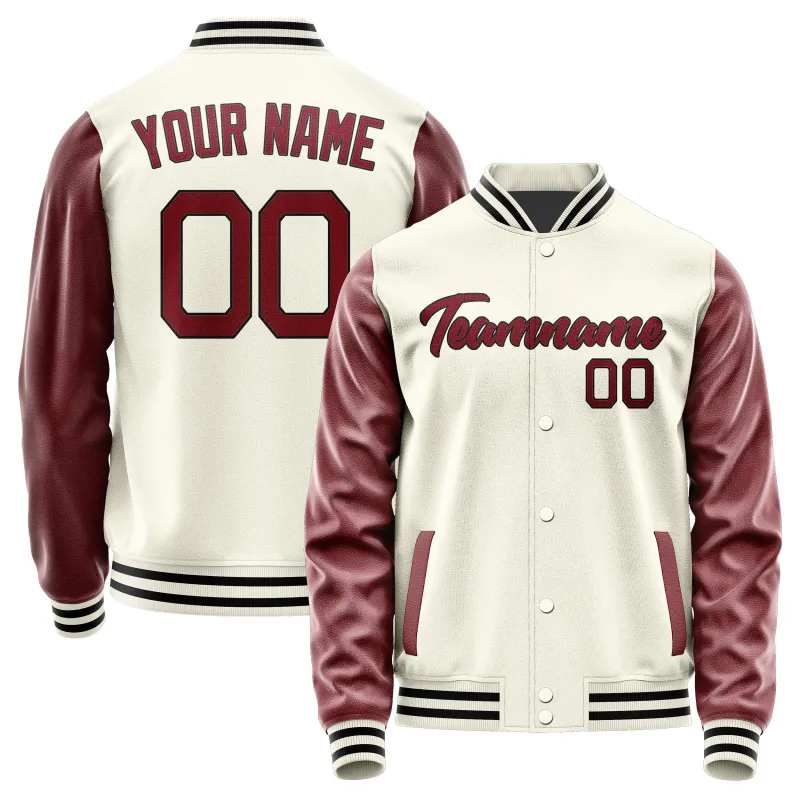 Custom Cream Crimson Red Jacket sold by Tailorly