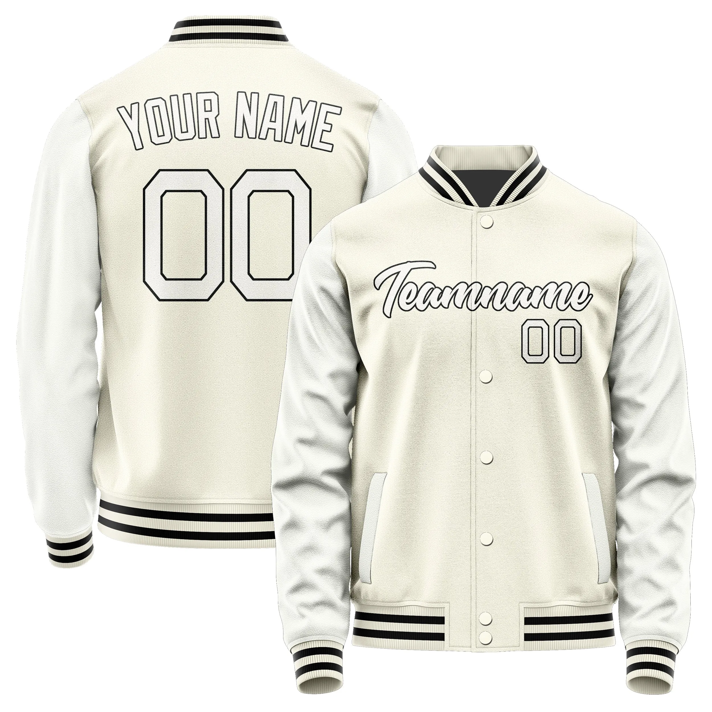 Custom Cream White Jacket sold by Tailorly