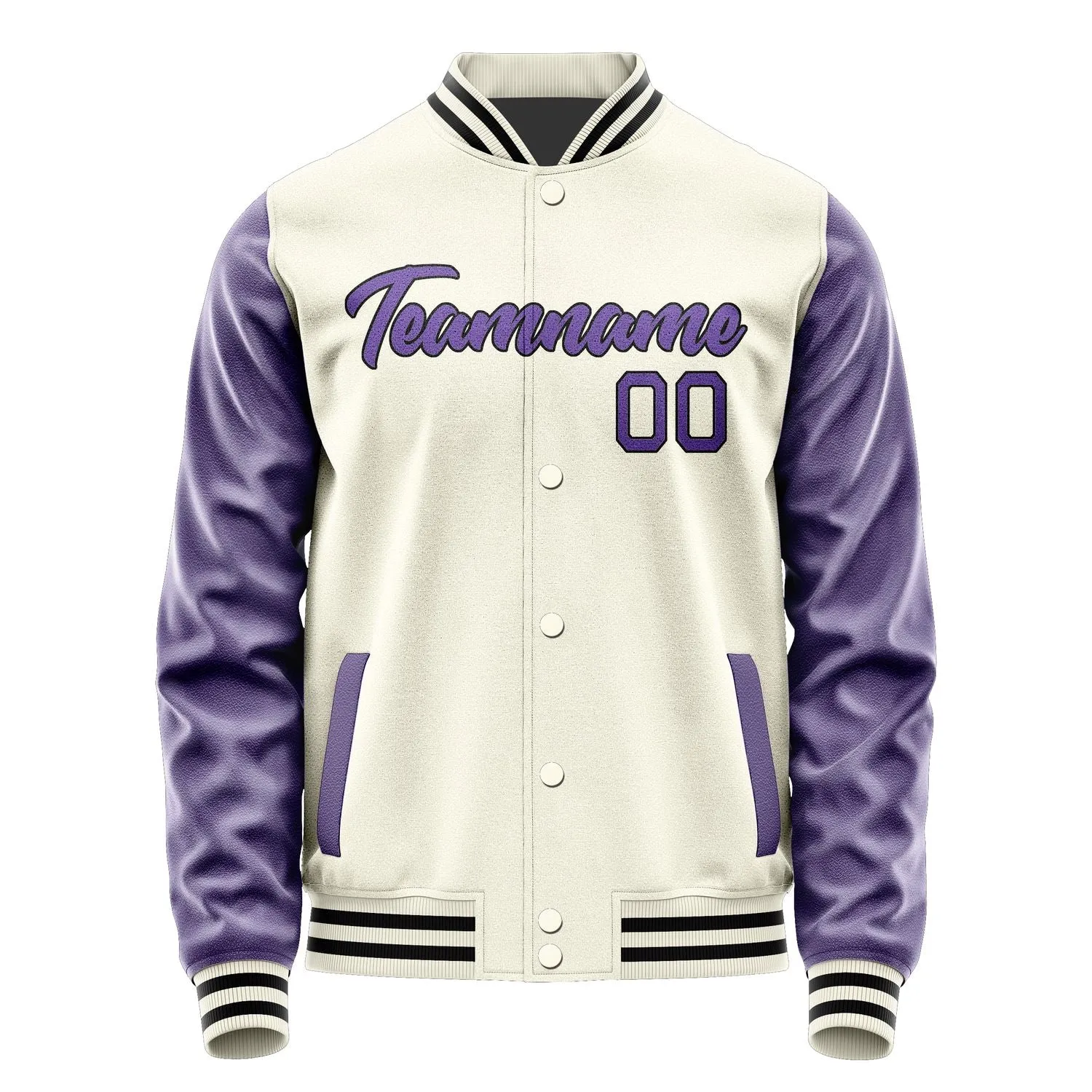 Custom Cream Light Purple Jacket sold by Tailorly product image thumbnail 2