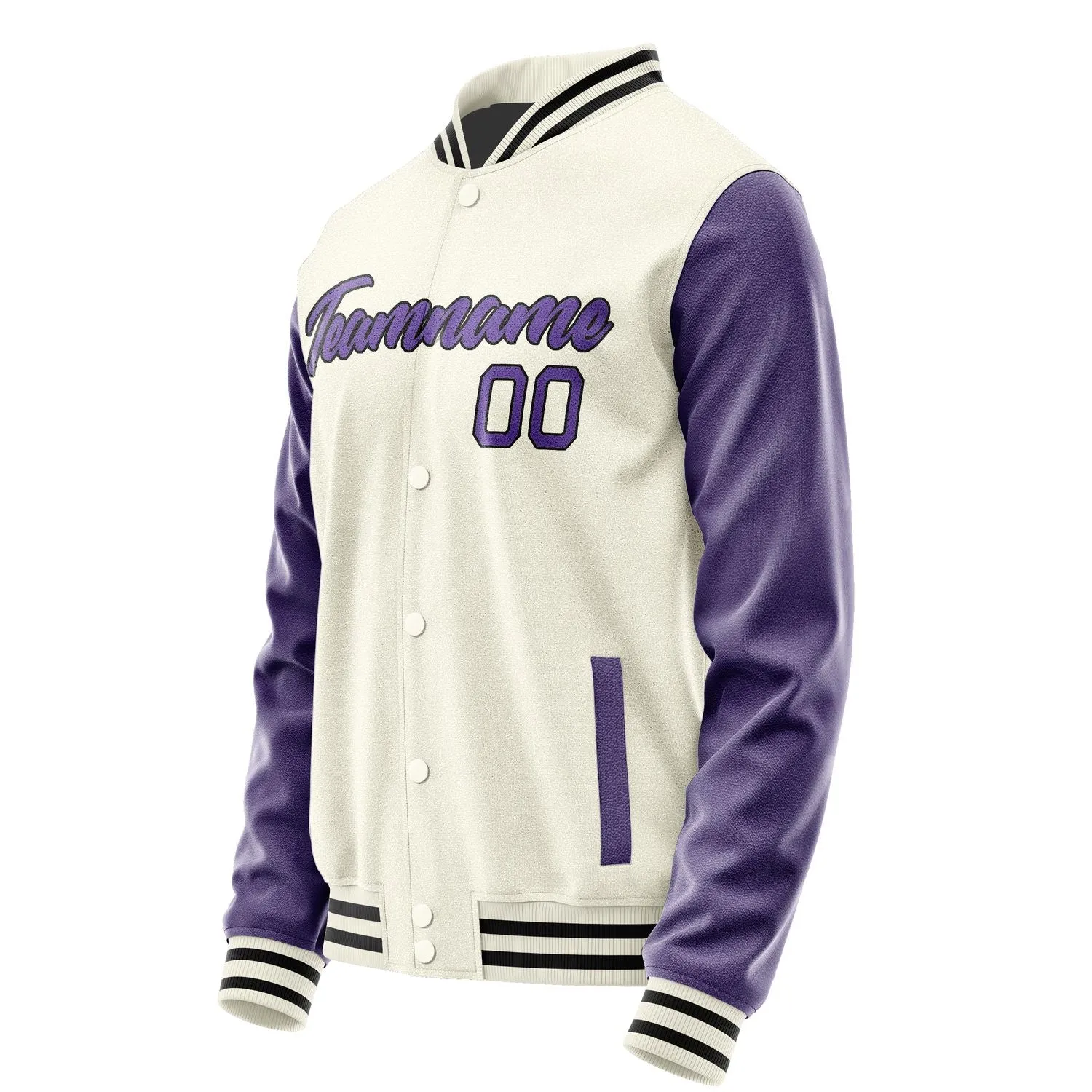 Custom Cream Light Purple Jacket sold by Tailorly product image thumbnail 3