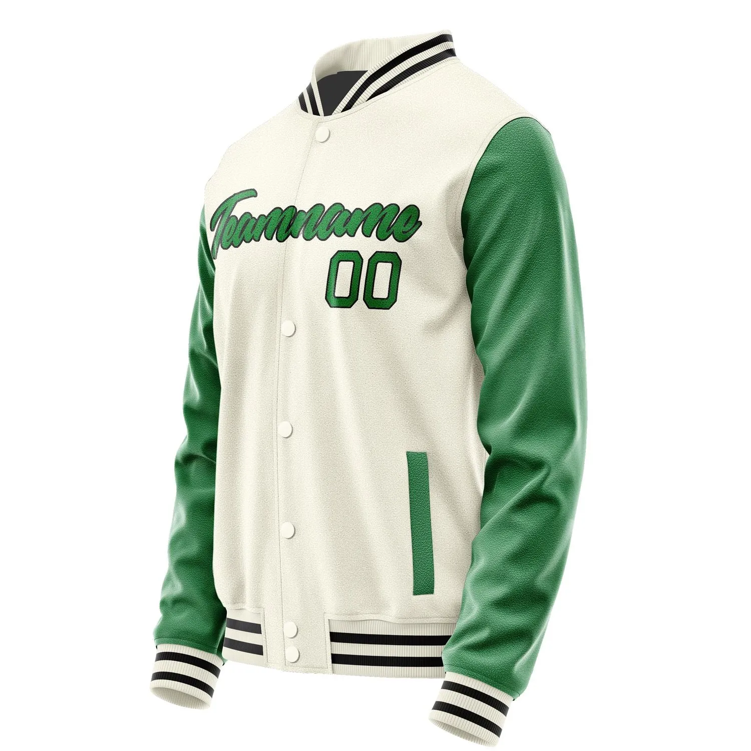 Custom Cream Emerald Green Jacket sold by Tailorly product image thumbnail 3