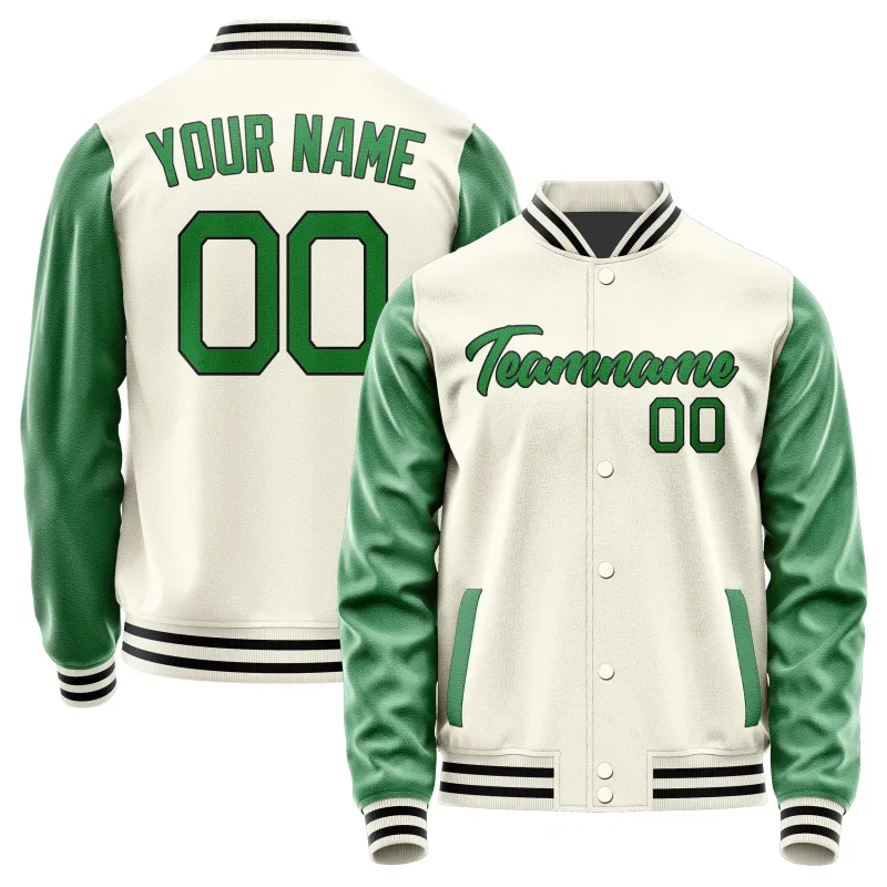 Custom Cream Emerald Green Jacket sold by Tailorly