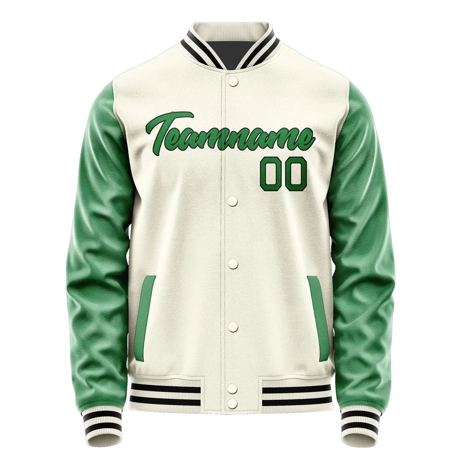 Custom Cream Emerald Green Jacket sold by Tailorly product image thumbnail 2