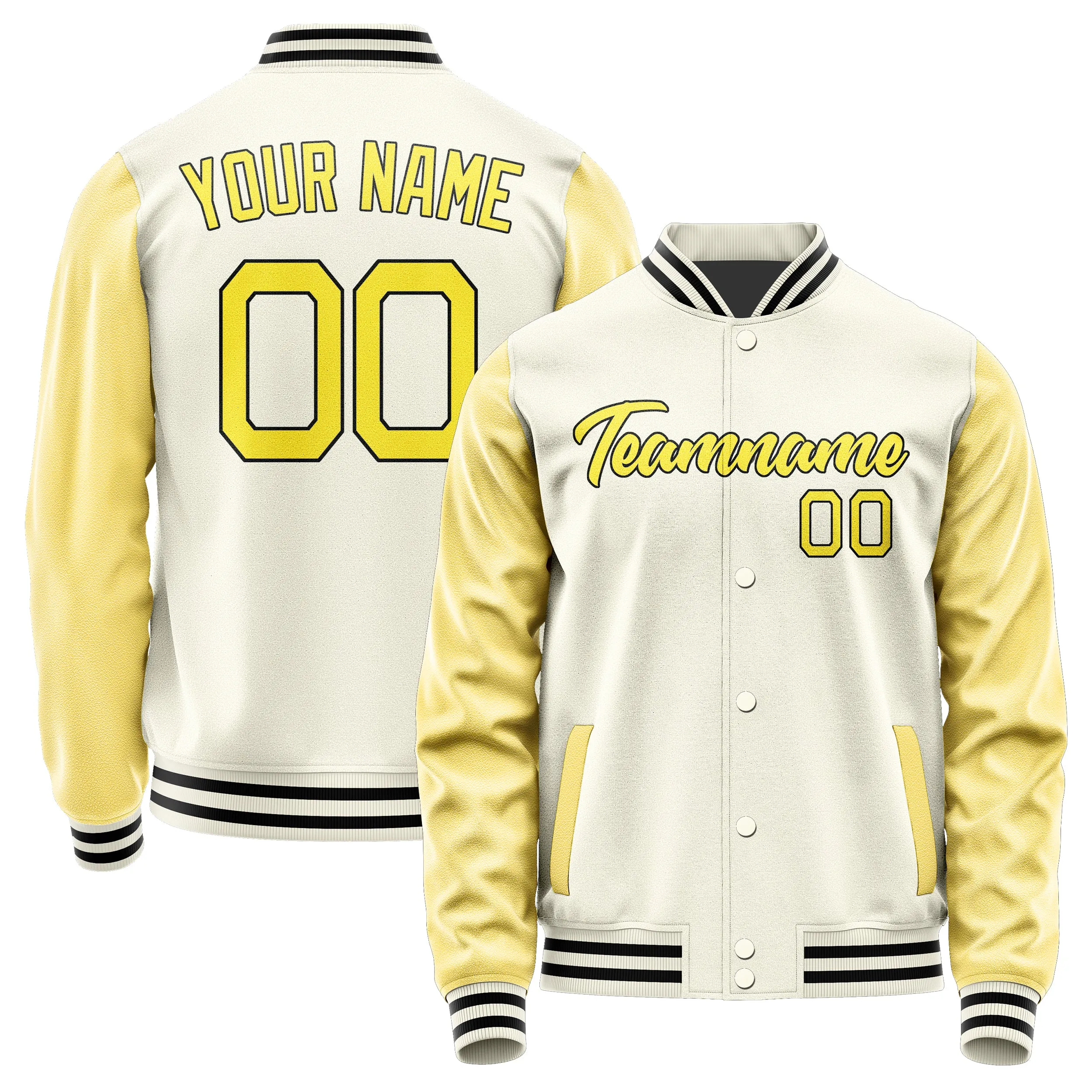 Custom Cream Light Yellow Jacket sold by Tailorly
