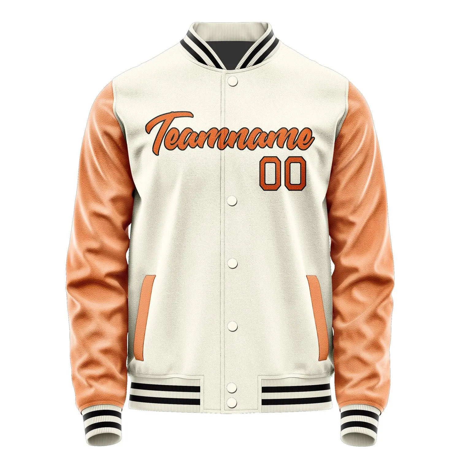 Custom Cream Orange Jacket sold by Tailorly product image thumbnail 2