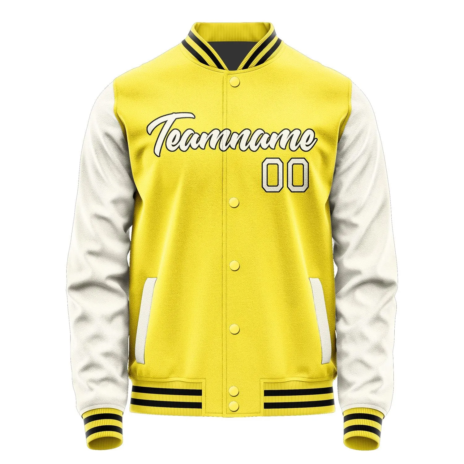 Custom Light Yellow Cream Jacket sold by Tailorly product image thumbnail 2