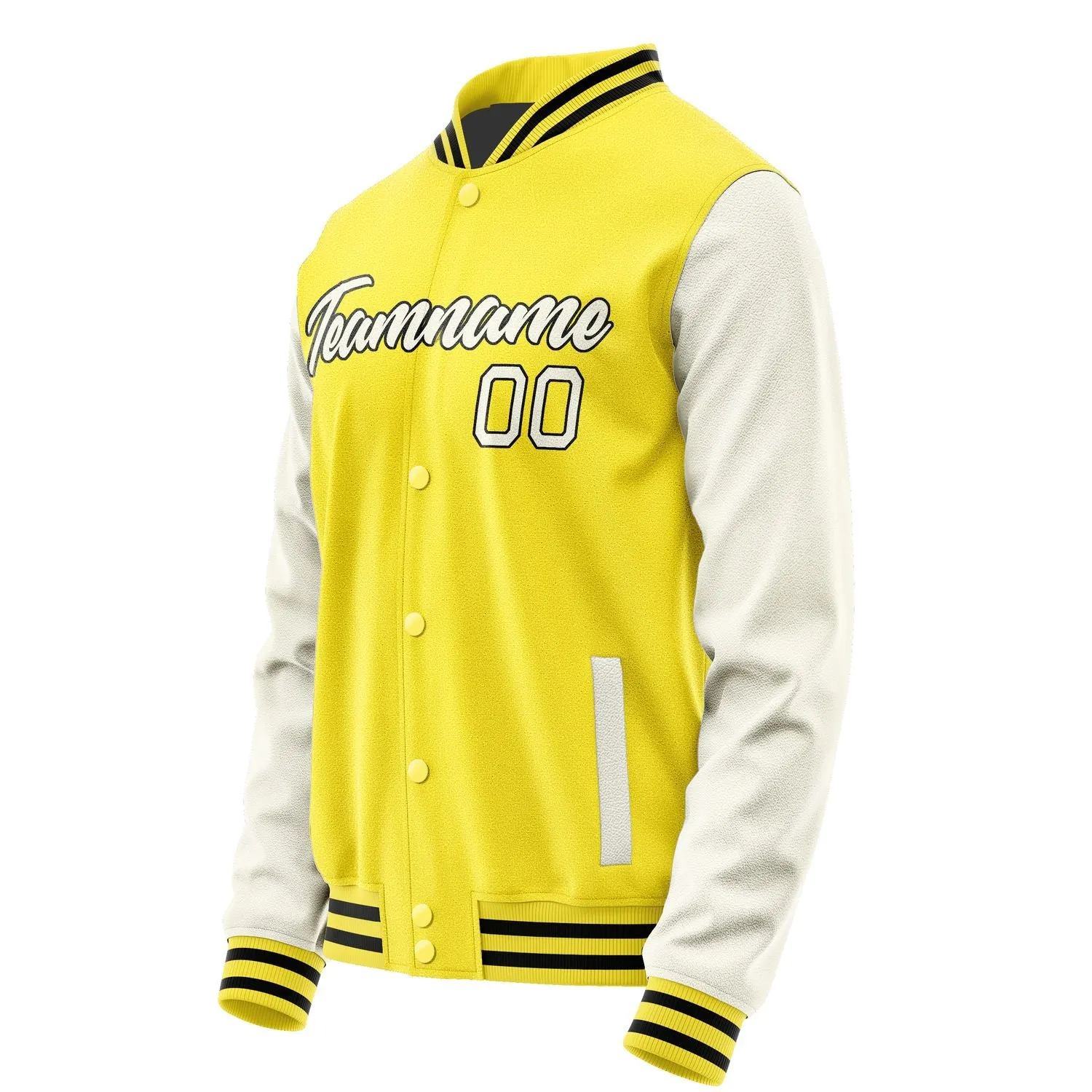 Custom Light Yellow Cream Jacket sold by Tailorly product image thumbnail 3