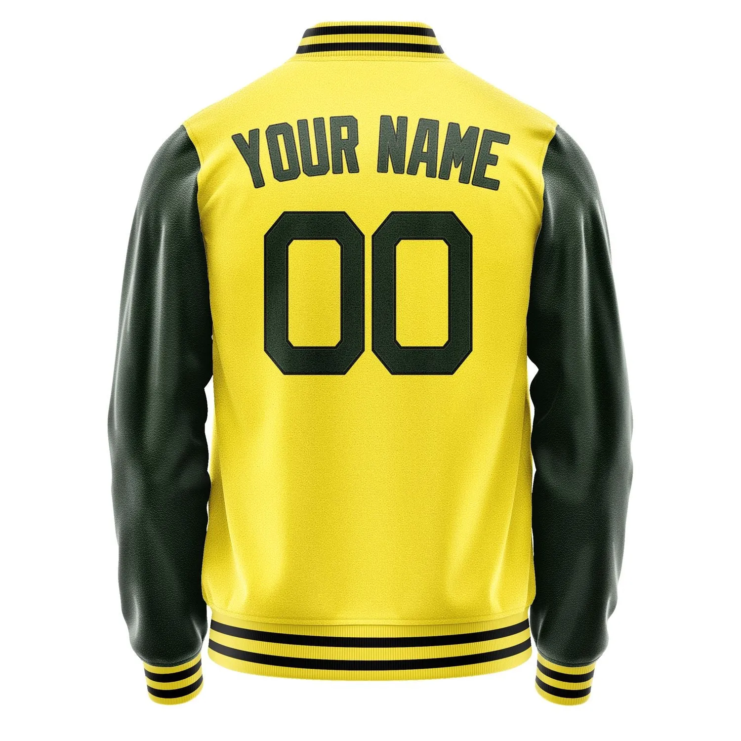 Custom Light Yellow Dark Green Jacket sold by Tailorly product image thumbnail 4