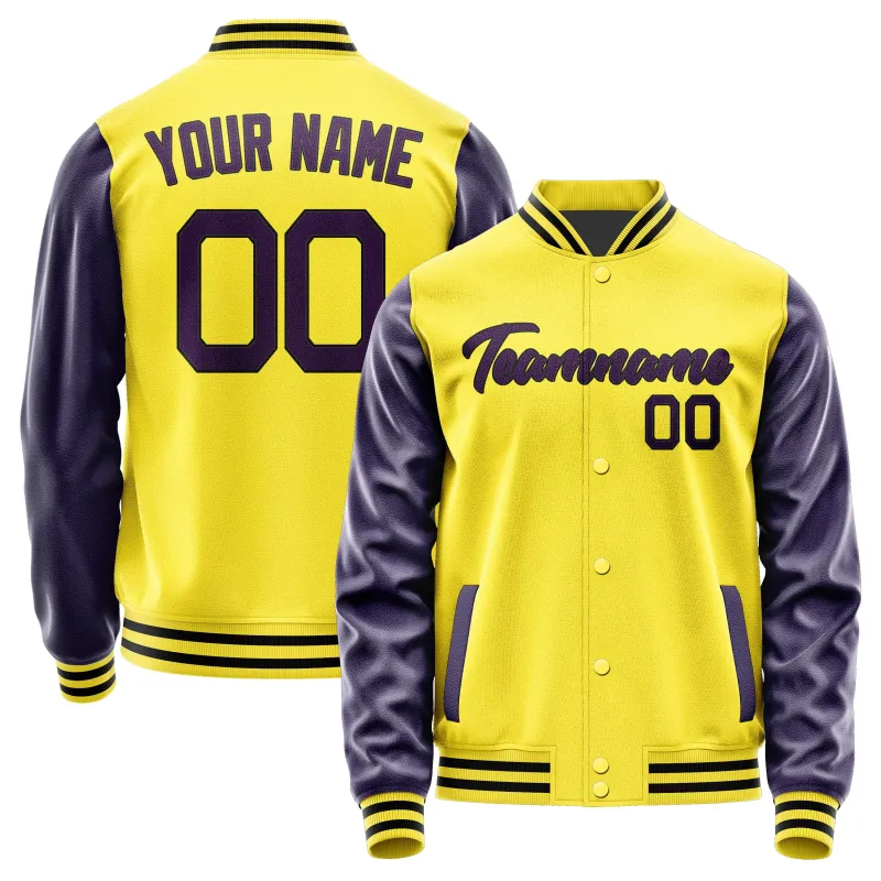 Custom Light Yellow Purple Jacket sold by Tailorly