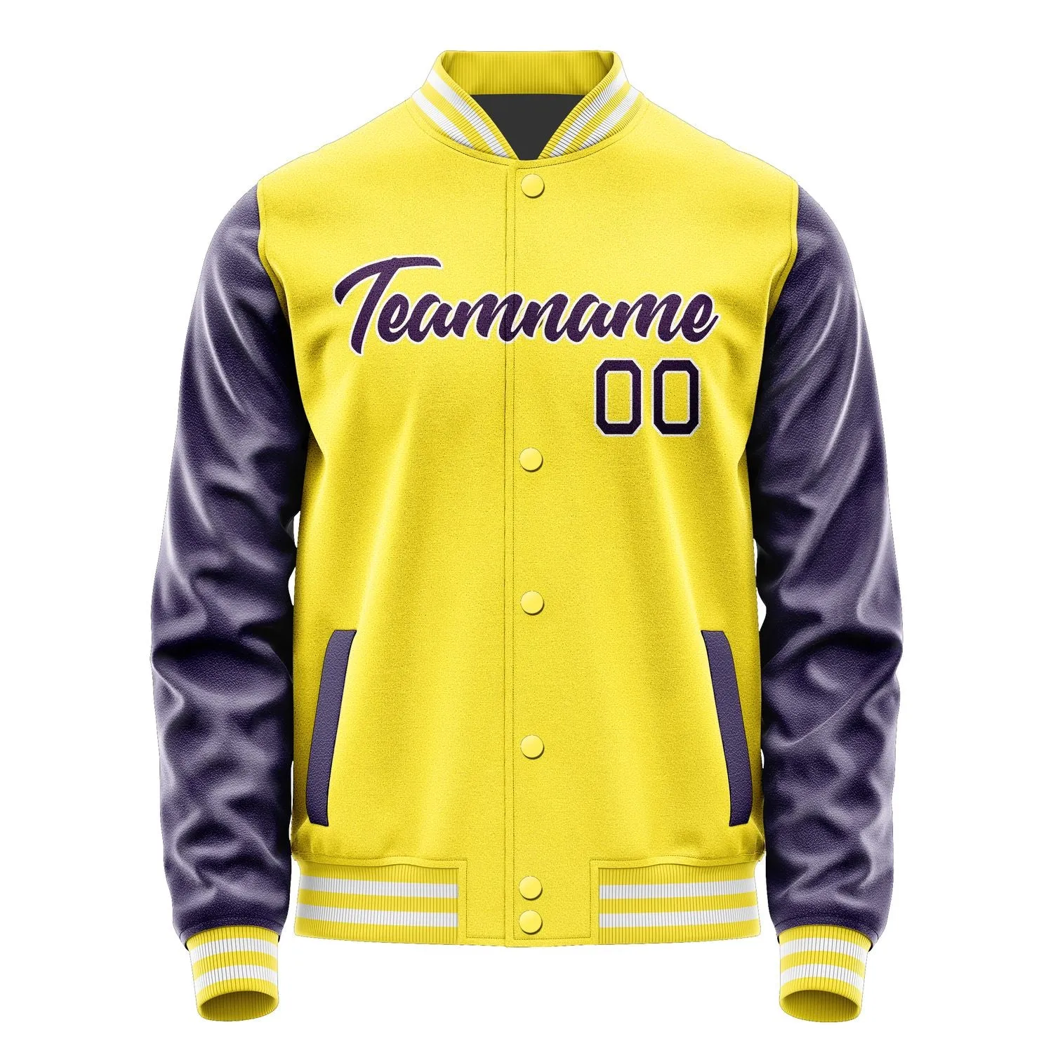 Custom Light Yellow Purple Jacket sold by Tailorly product image thumbnail 2