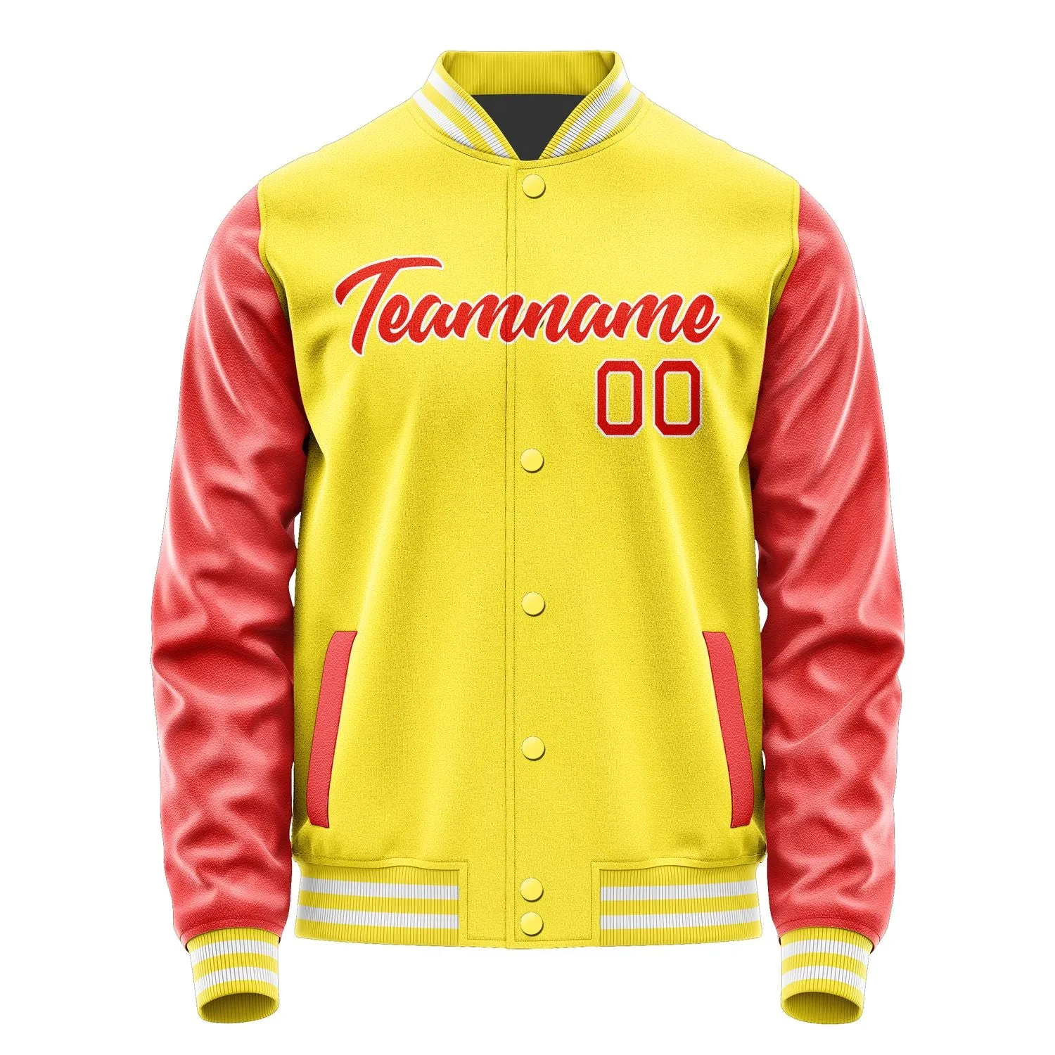 Custom Light Yellow Orange Red Jacket sold by Tailorly product image thumbnail 2