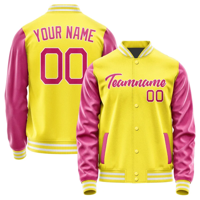 Custom Light Yellow Pink Jacket sold by Tailorly