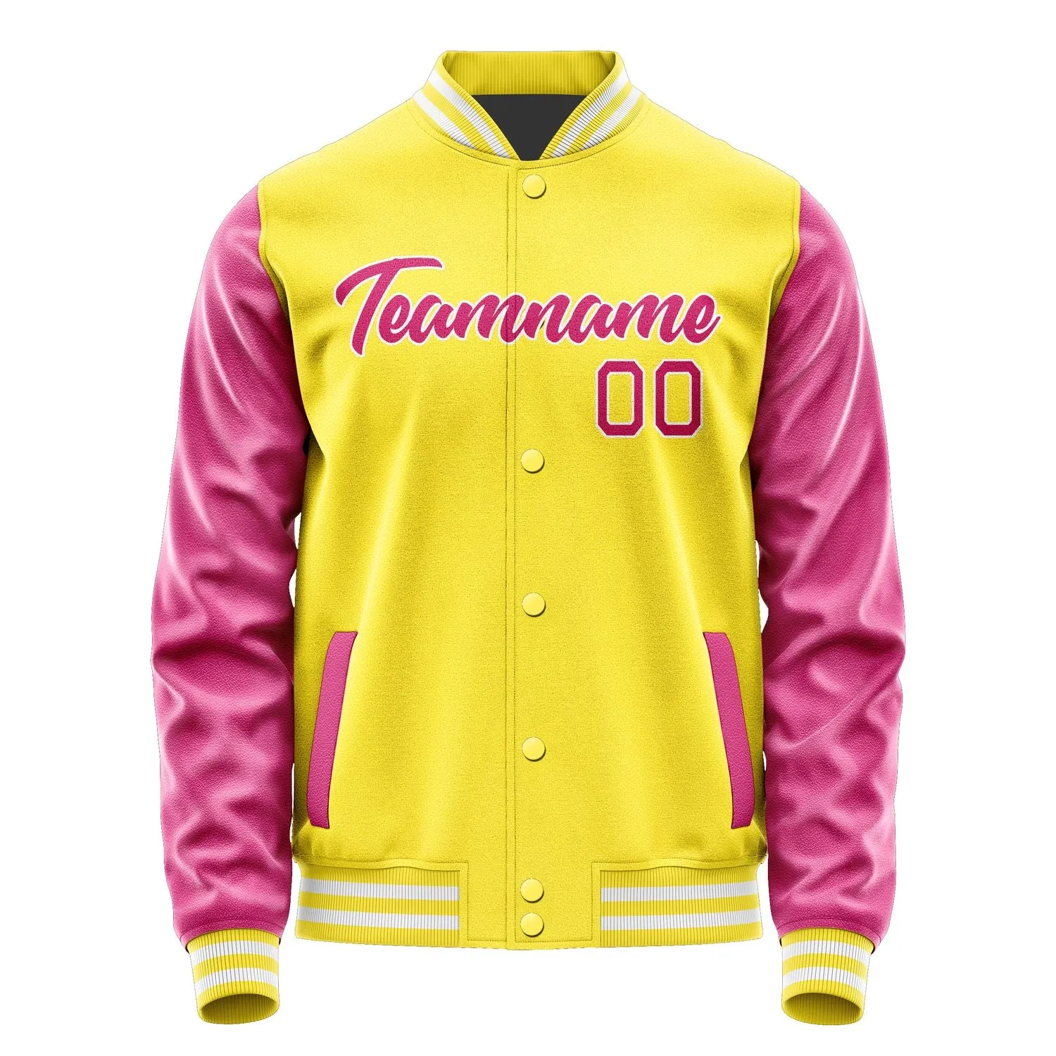 Custom Light Yellow Pink Jacket sold by Tailorly product image thumbnail 2