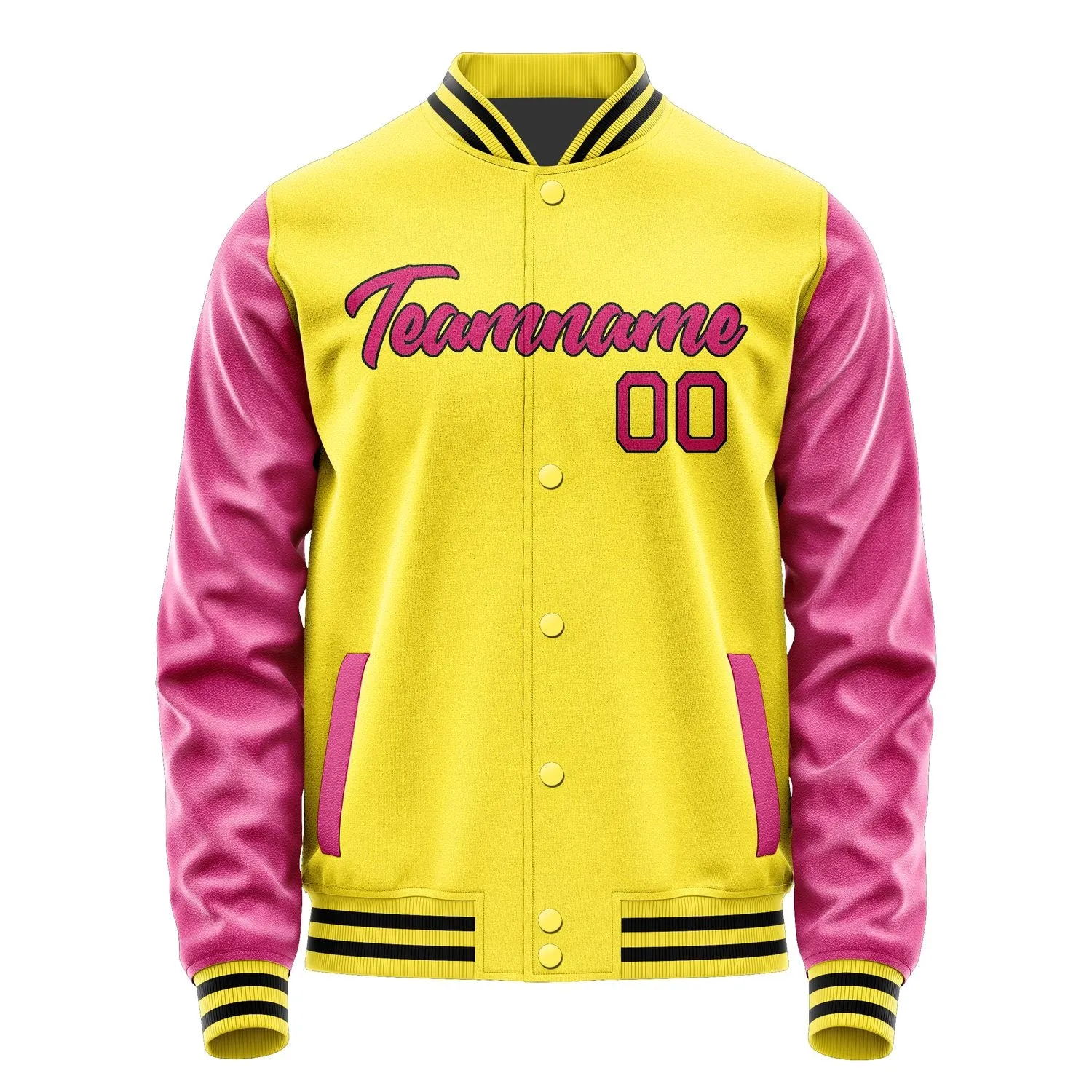Custom Light Yellow Pink Jacket sold by Tailorly product image thumbnail 2