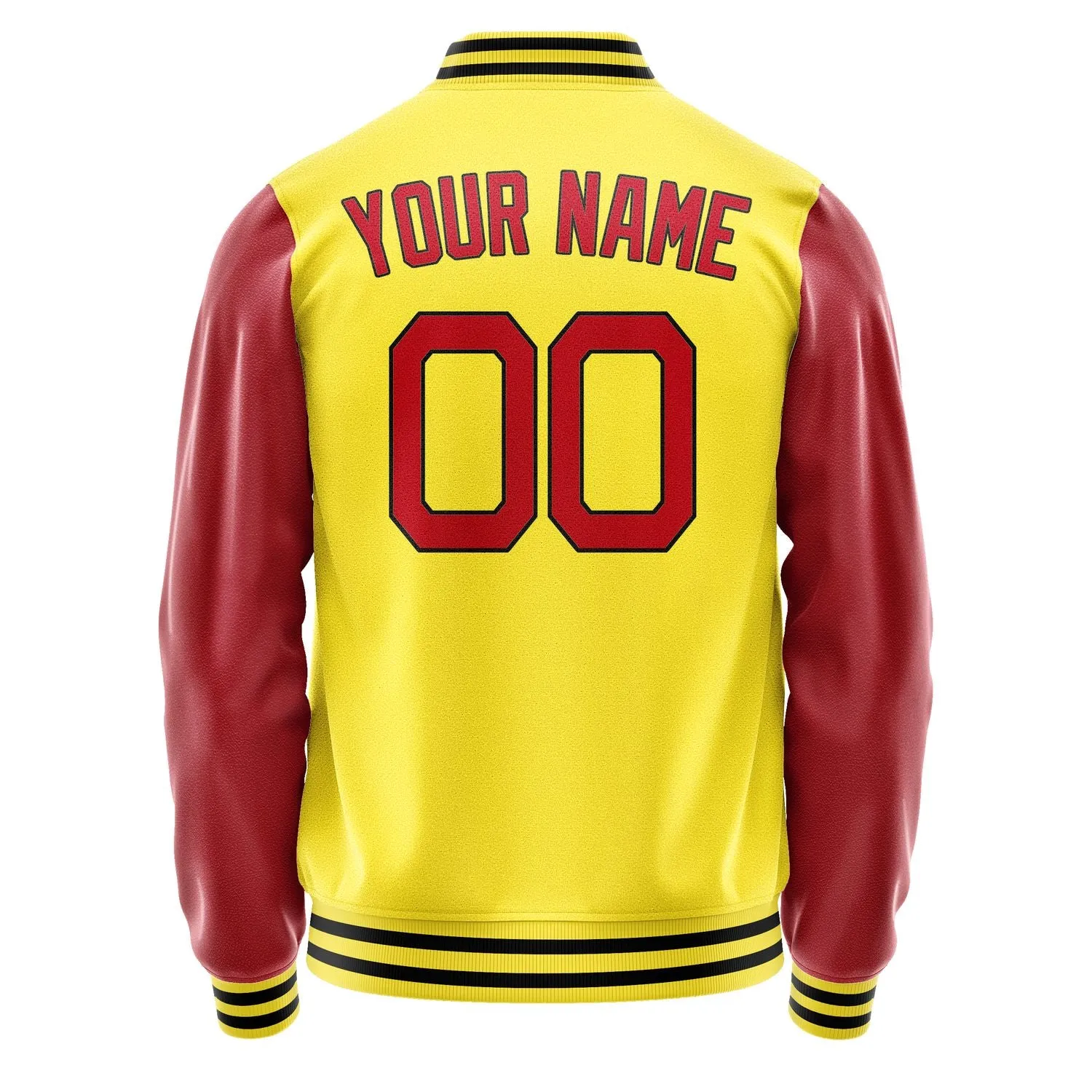 Custom Light Yellow Red Jacket sold by Tailorly product image thumbnail 4