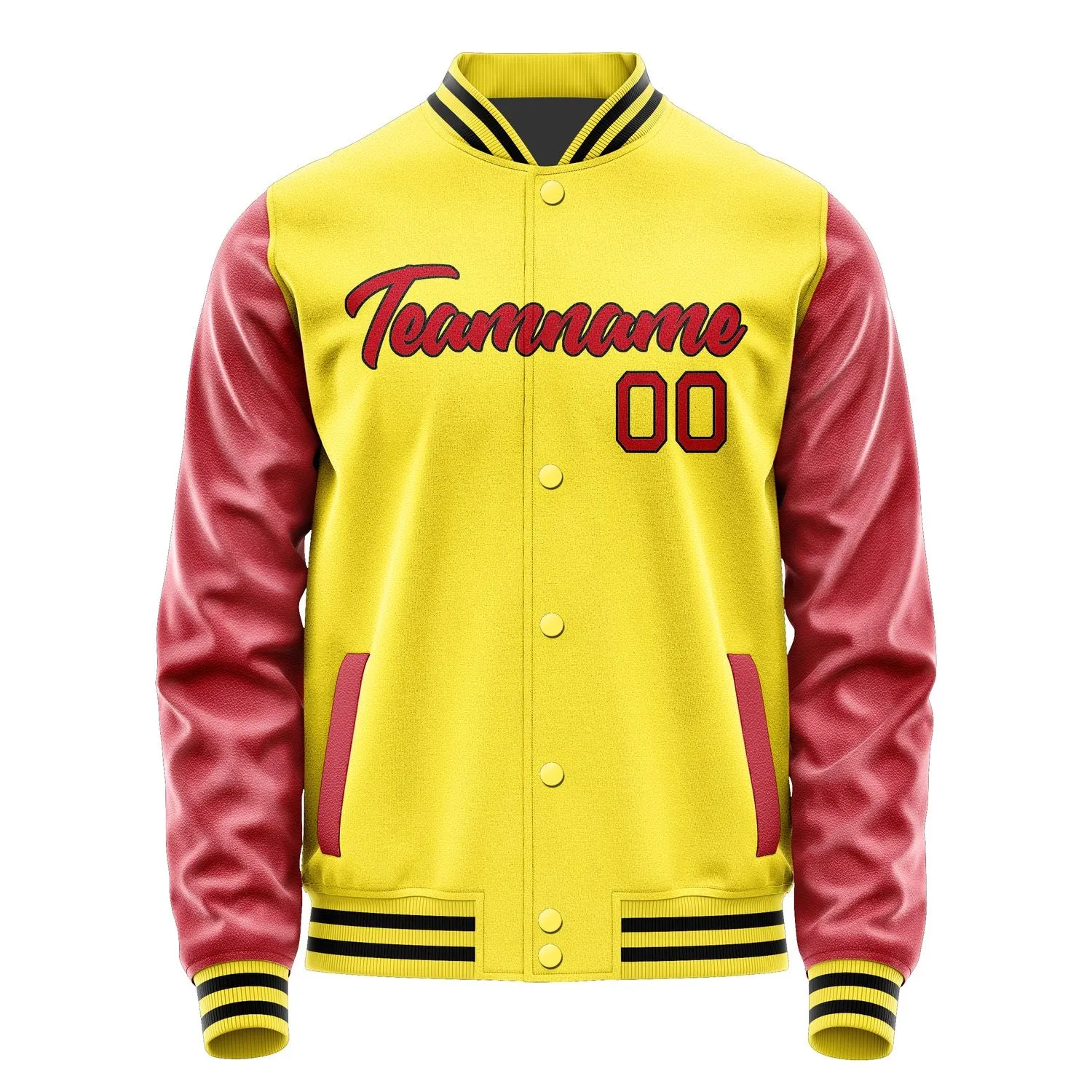 Custom Light Yellow Red Jacket sold by Tailorly product image thumbnail 2