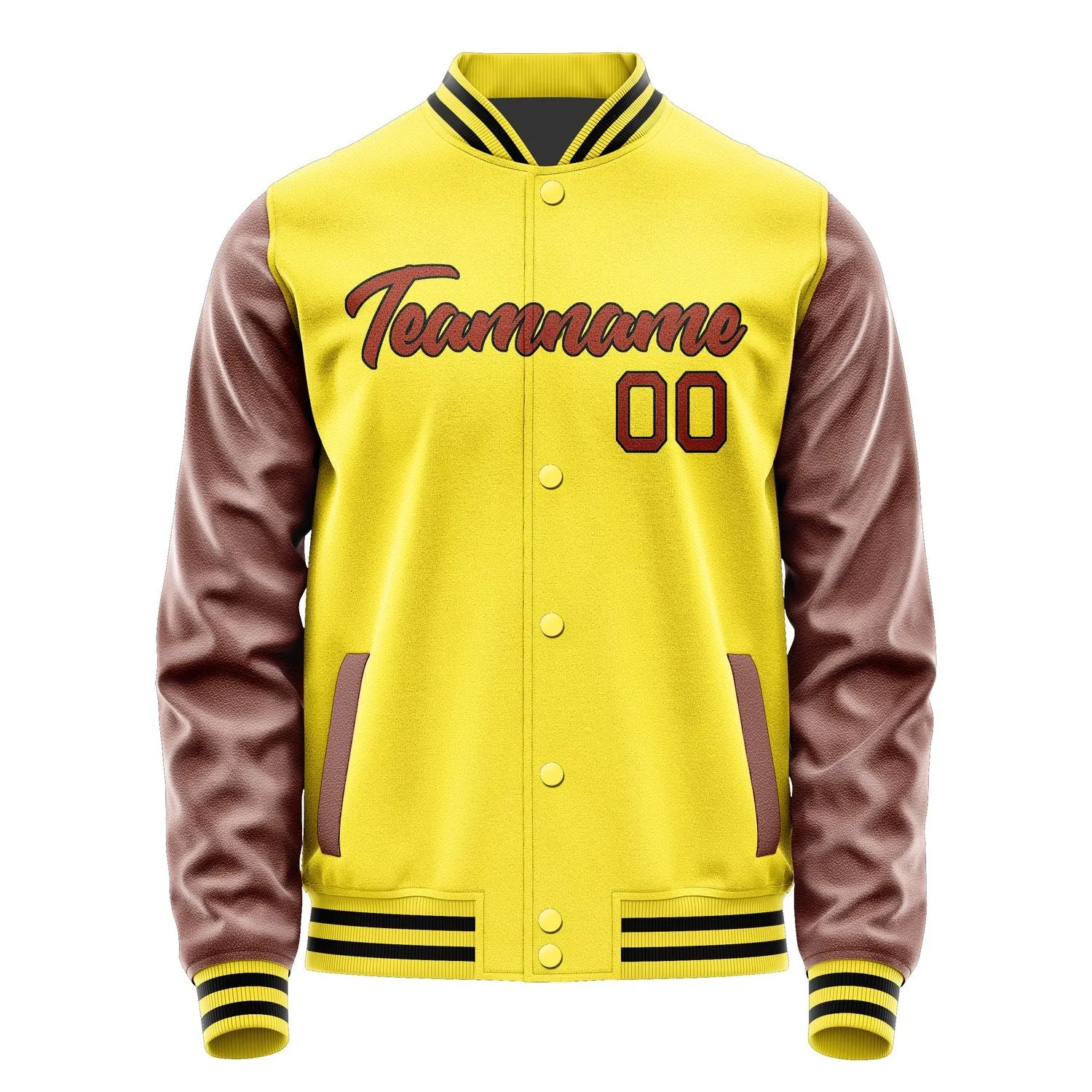 Custom Light Yellow Coral Red Jacket sold by Tailorly product image thumbnail 2