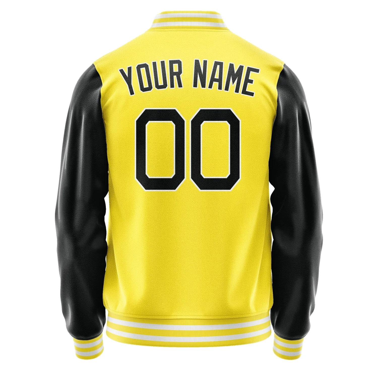 Custom Light Yellow Black Jacket sold by Tailorly product image thumbnail 4