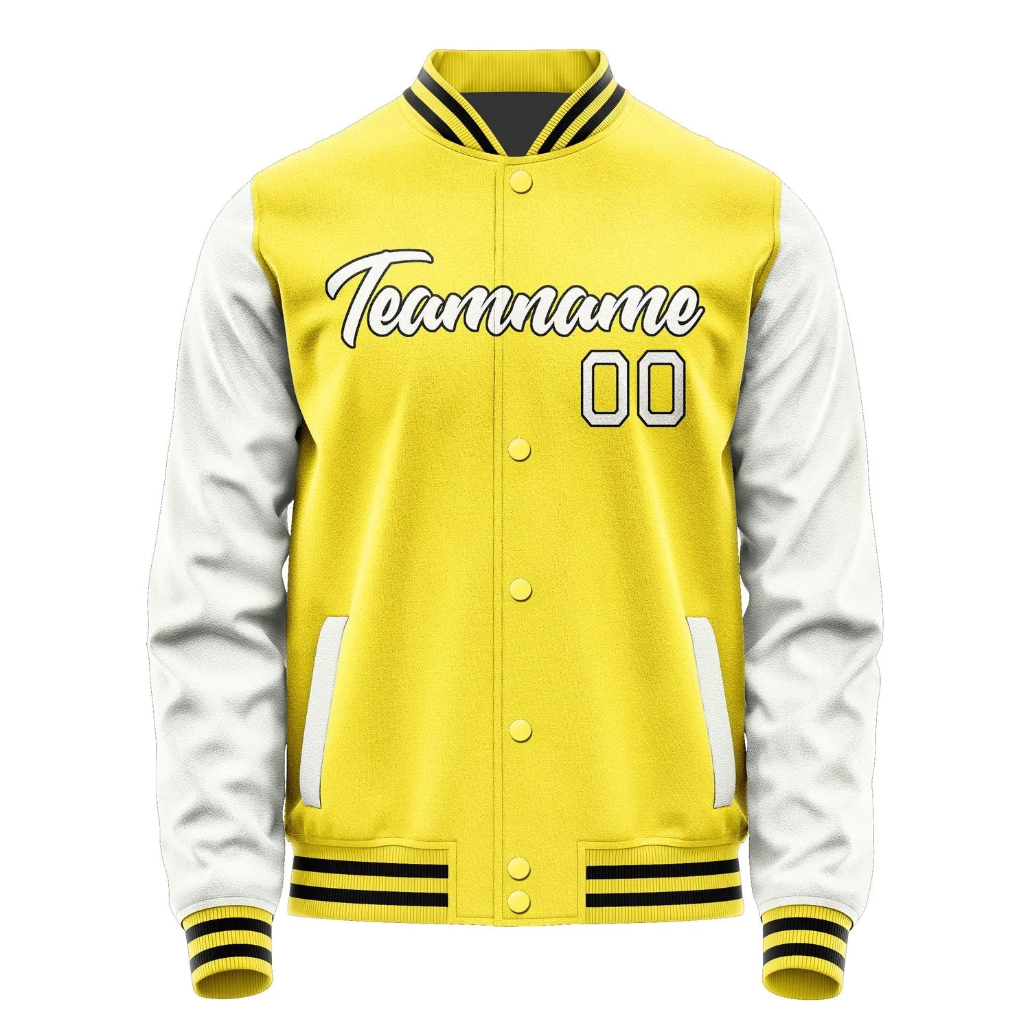 Custom Light Yellow White Jacket sold by Tailorly product image thumbnail 2