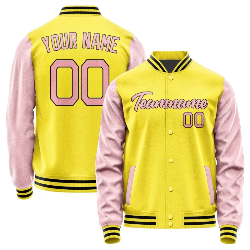 Custom Light Yellow Light Pink Jacket sold by Tailorly