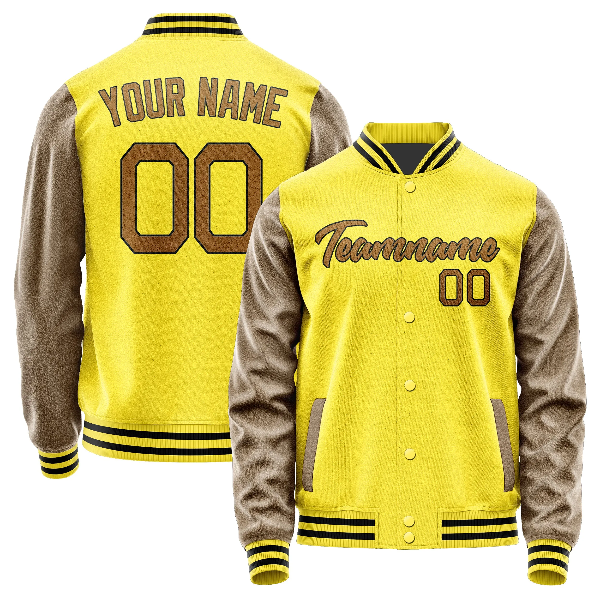 Custom Light Yellow Khaki Jacket sold by Tailorly