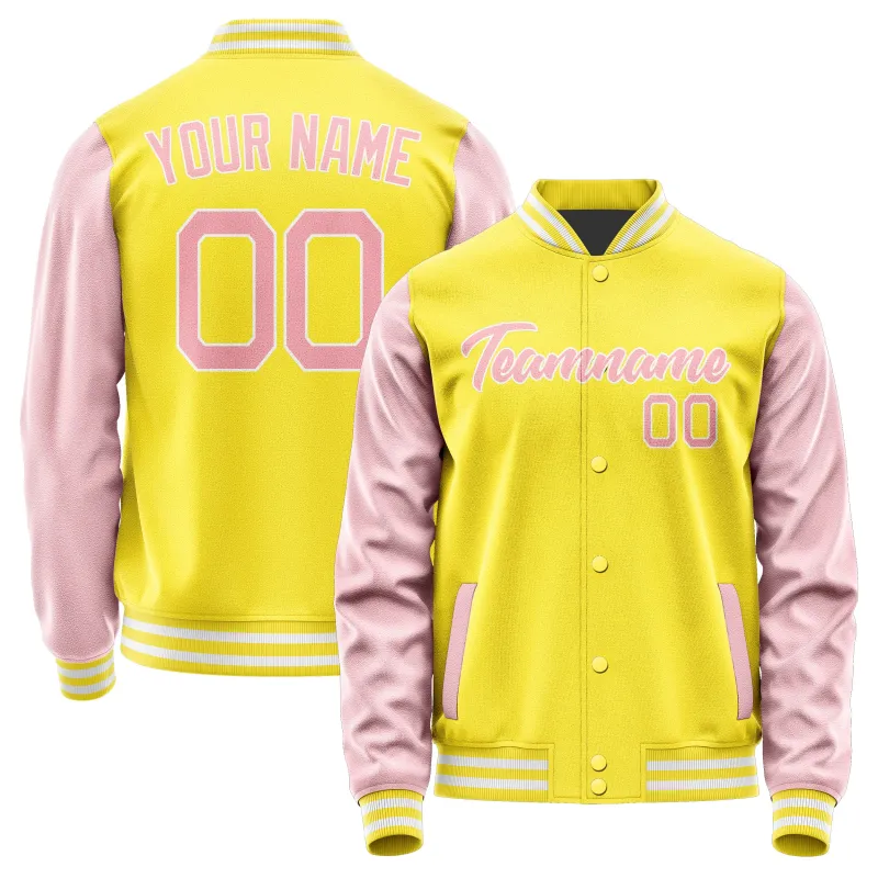 Custom Light Yellow Light Pink Jacket sold by Tailorly