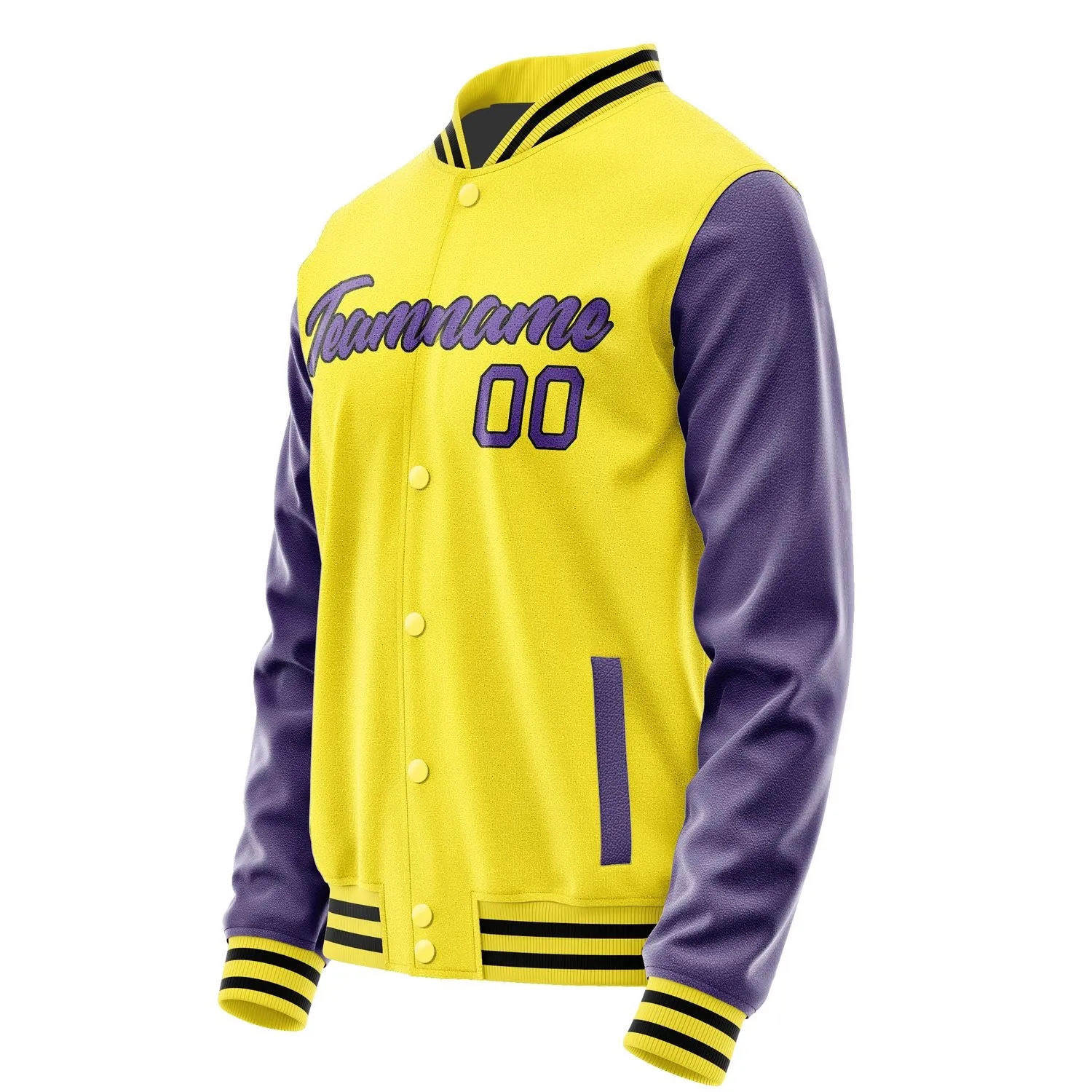 Custom Light Yellow Light Purple Jacket sold by Tailorly product image thumbnail 3
