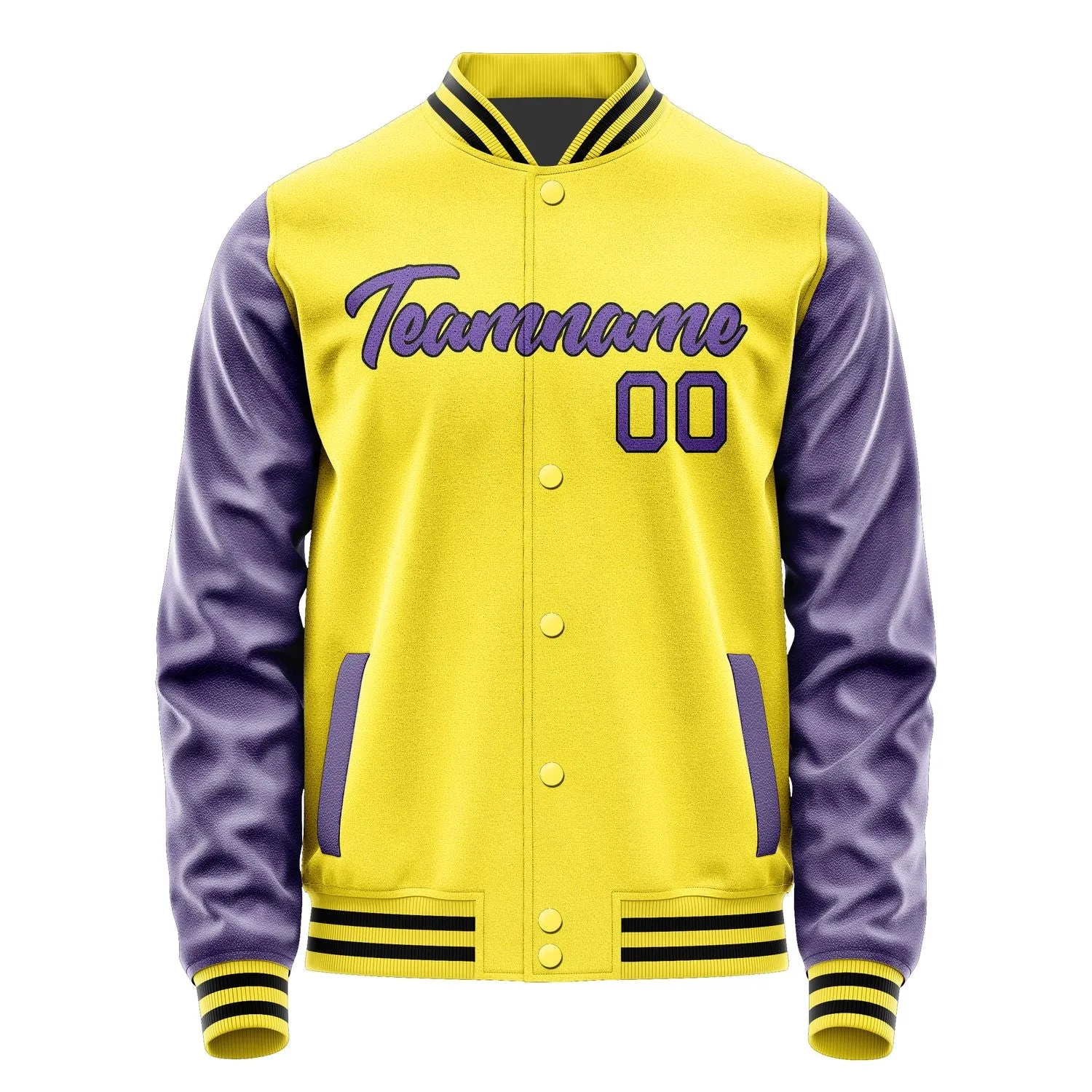 Custom Light Yellow Light Purple Jacket sold by Tailorly product image thumbnail 2