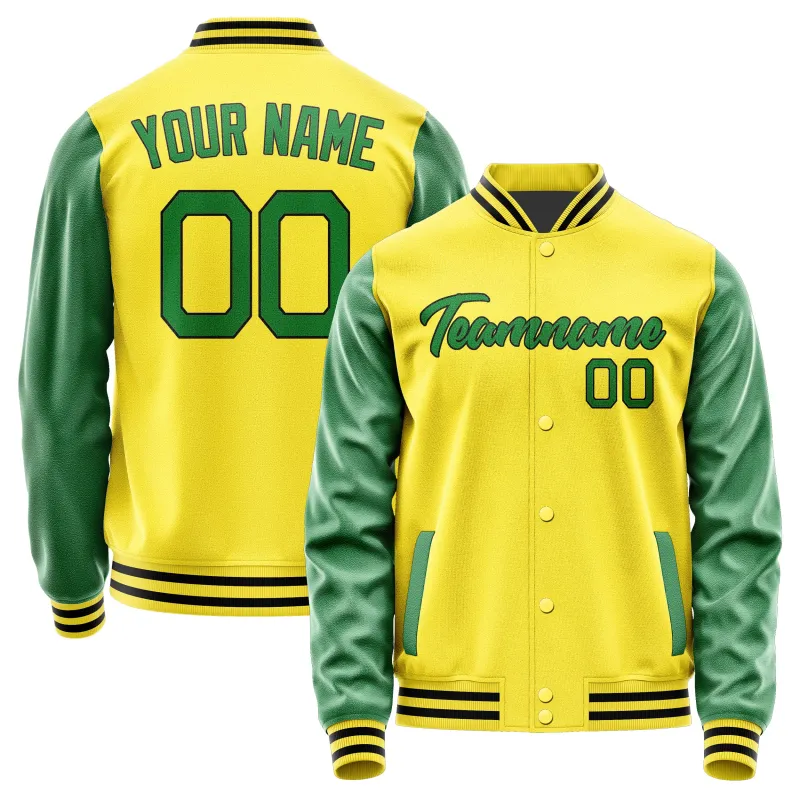 Custom Light Yellow Emerald Green Jacket sold by Tailorly