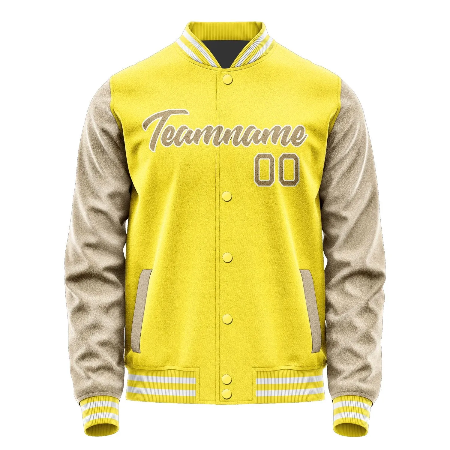 Custom Light Yellow Light Khaki Jacket sold by Tailorly product image thumbnail 2