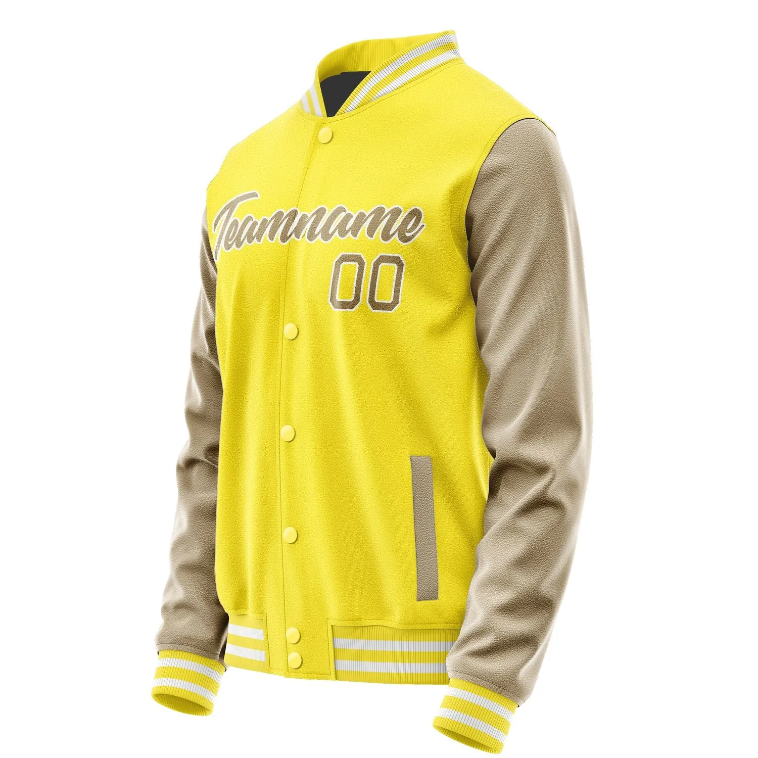 Custom Light Yellow Light Khaki Jacket sold by Tailorly product image thumbnail 3