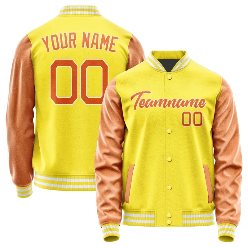 Custom Light Yellow Orange Jacket sold by Tailorly