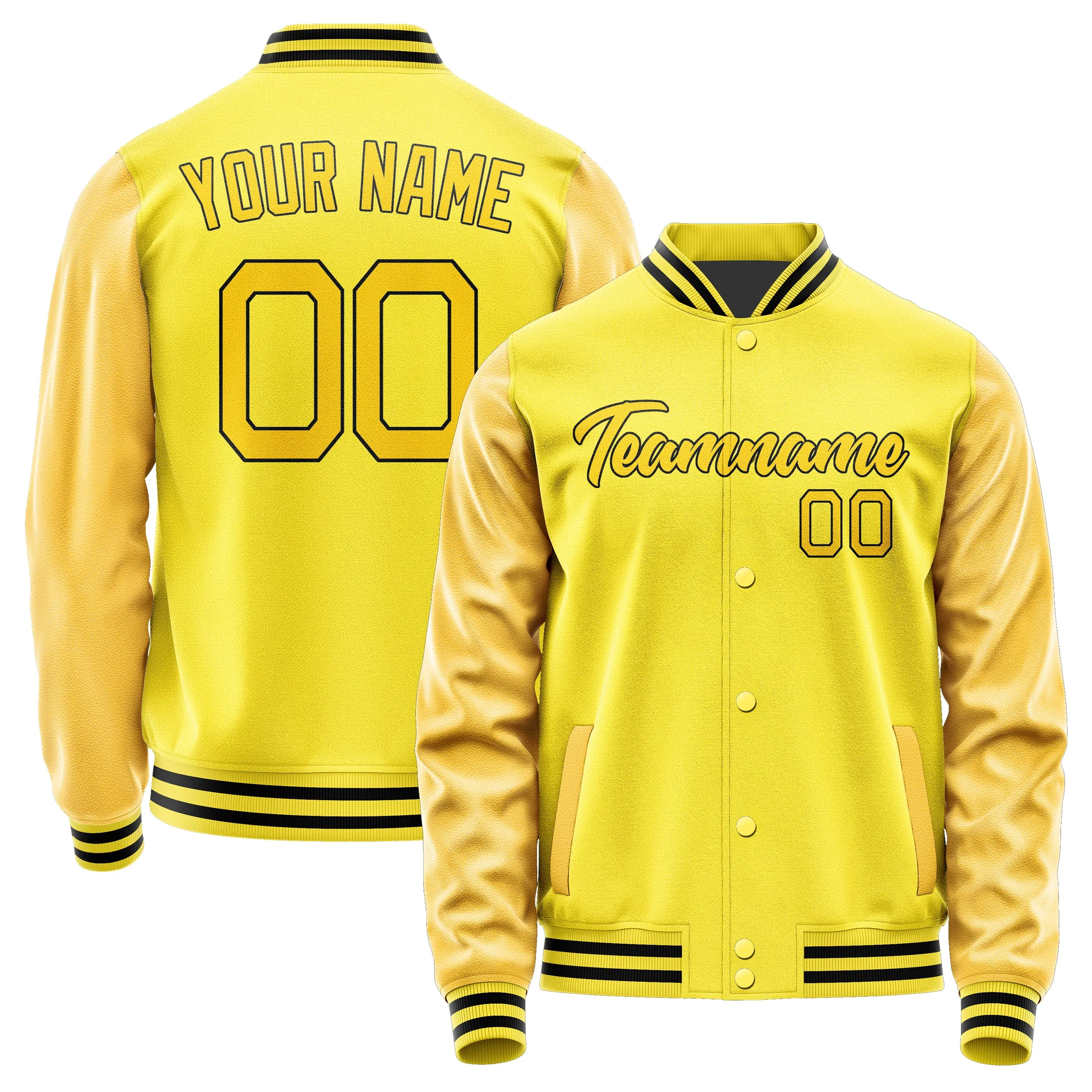 Custom Light Yellow Gold Jacket sold by Tailorly