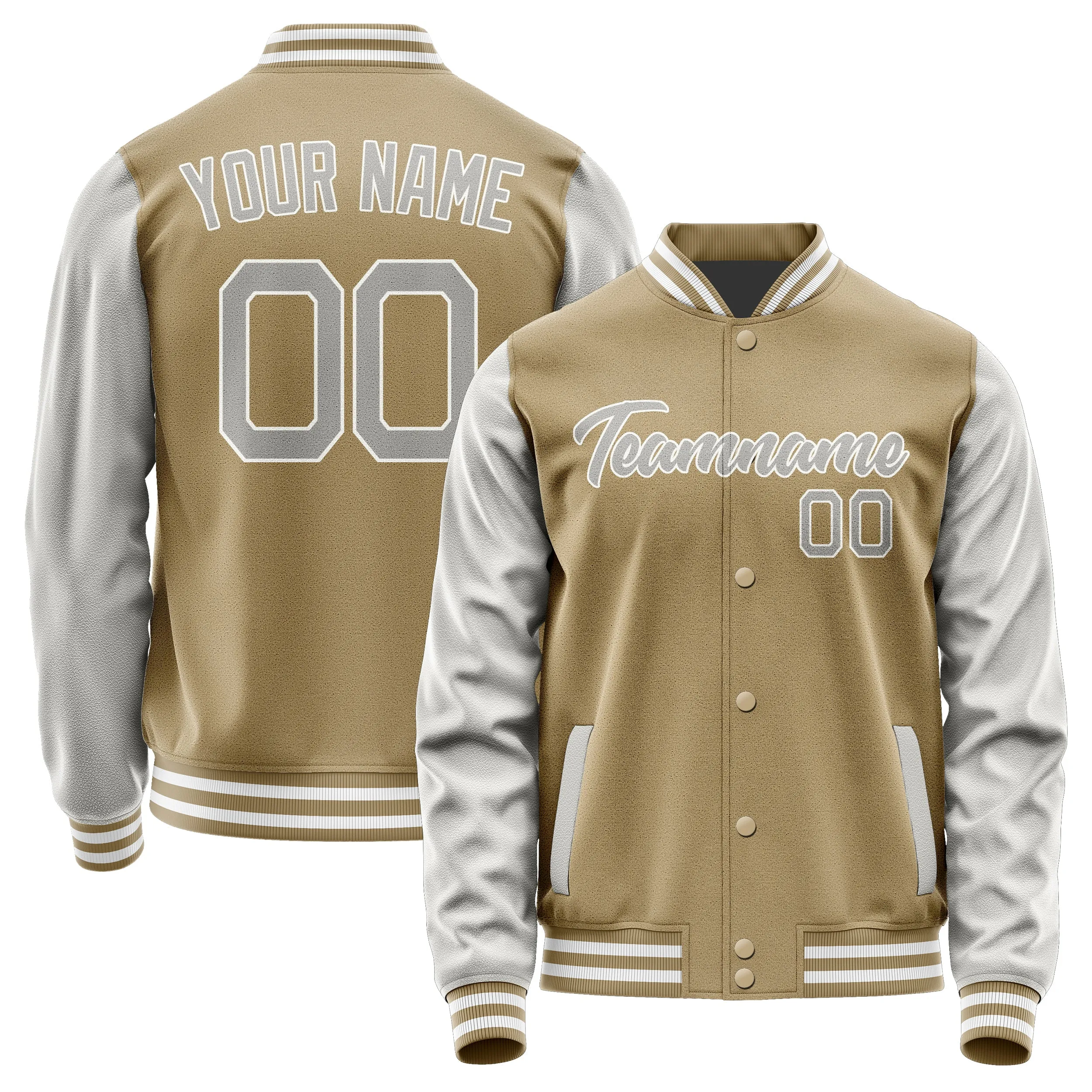 Custom Light Khaki Gray Jacket sold by Tailorly