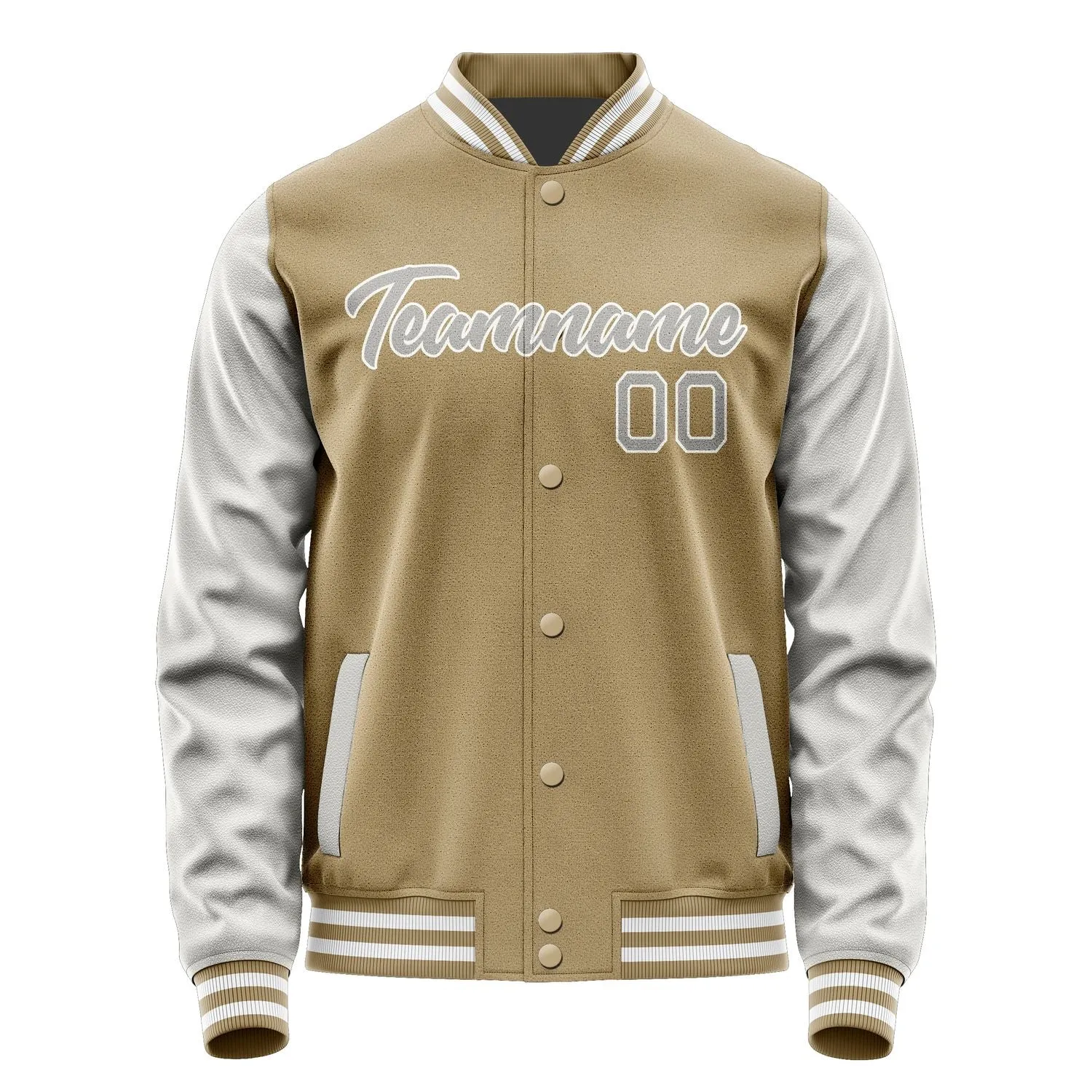 Custom Light Khaki Gray Jacket sold by Tailorly product image thumbnail 2