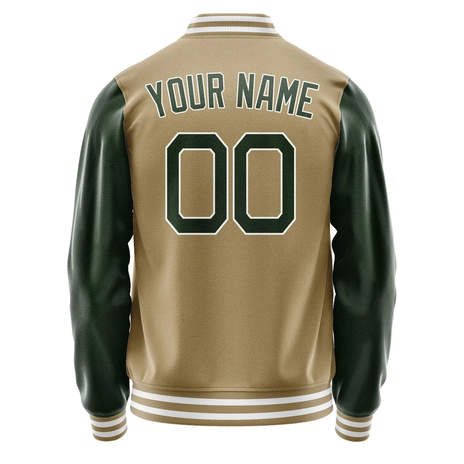 Custom Light Khaki Dark Green Jacket sold by Tailorly product image thumbnail 4