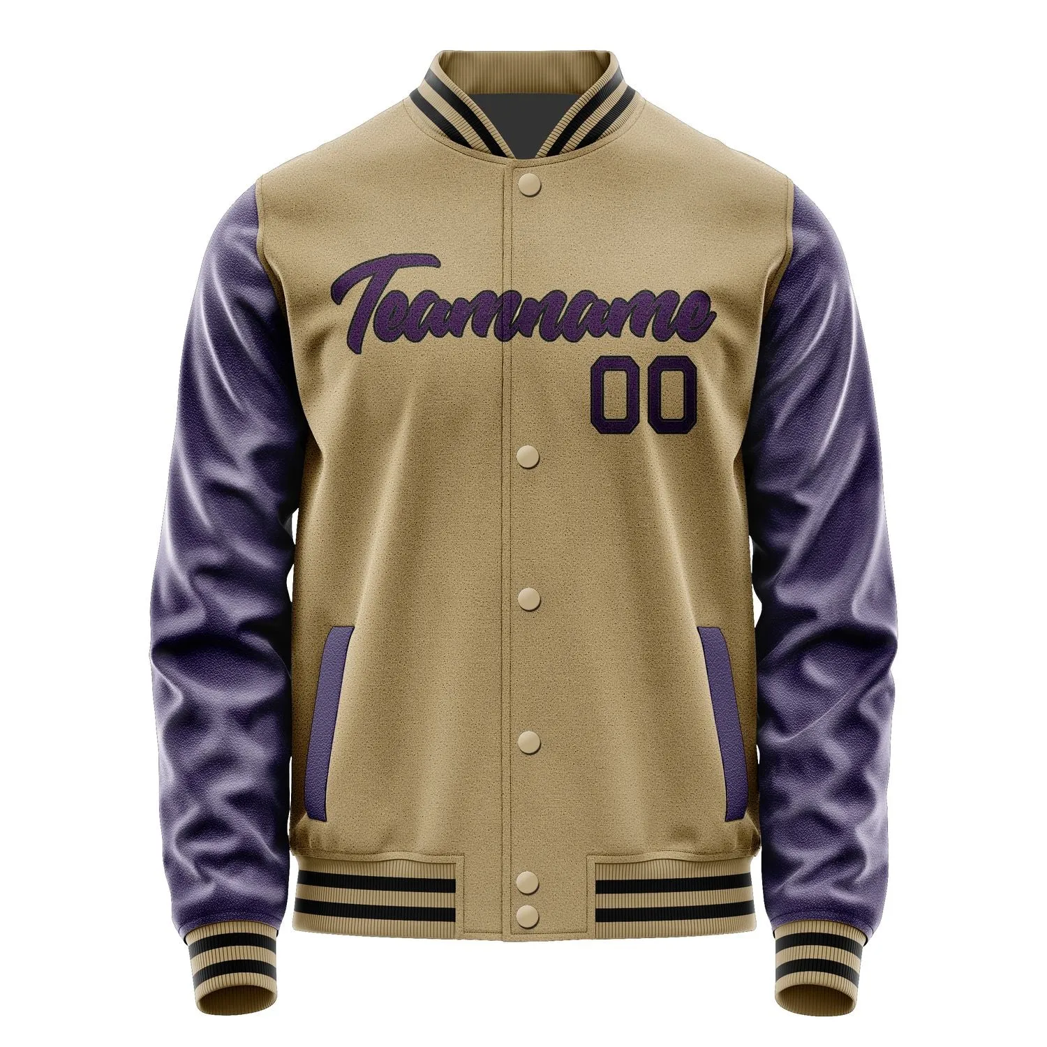Custom Light Khaki Purple Jacket sold by Tailorly product image thumbnail 2